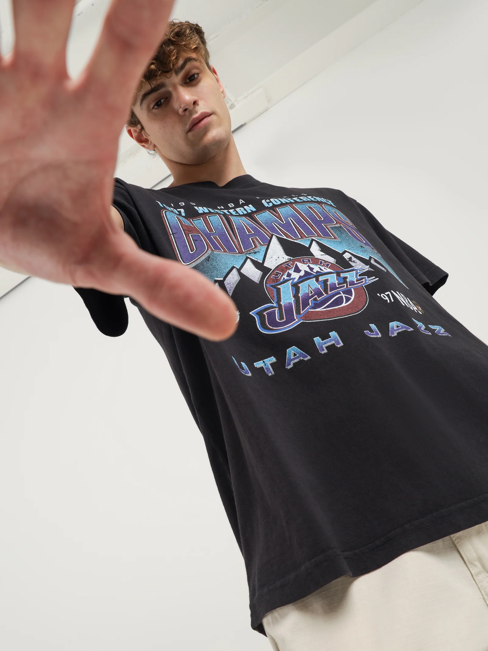 1997 Conf Champions Utah Jazz T-Shirt - Image 2