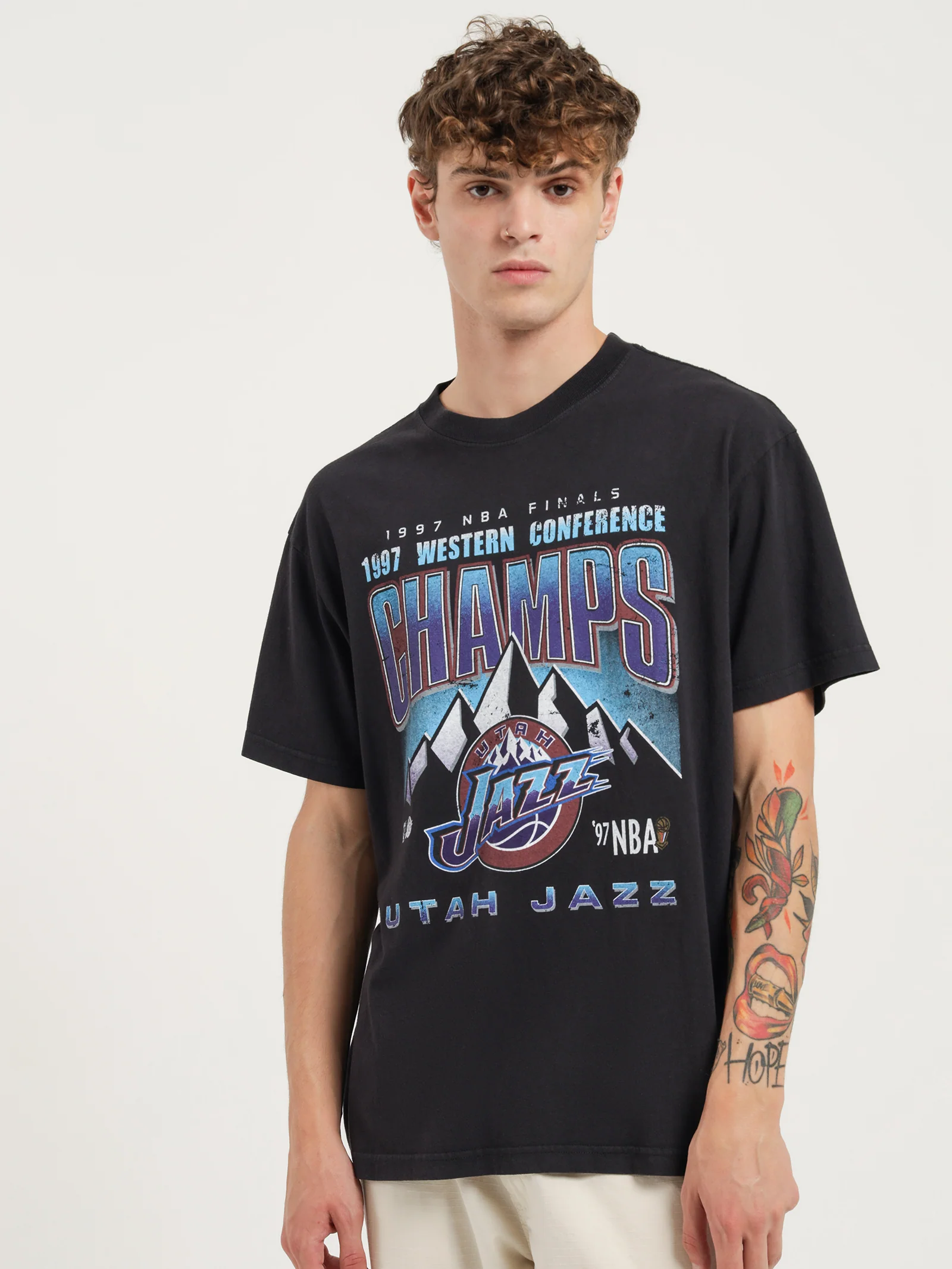1997 Conf Champions Utah Jazz T-Shirt - Image 3