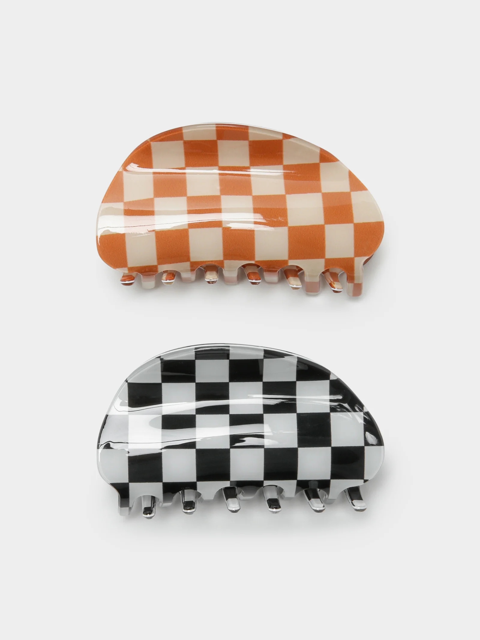 2 Pack Acrylic Semicircle Geo Claw Clip - Image 2