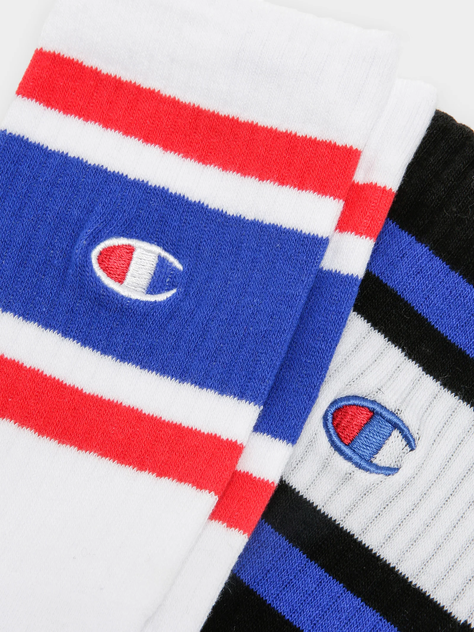 2 Pairs of Stripe Crew Socks - Image 2