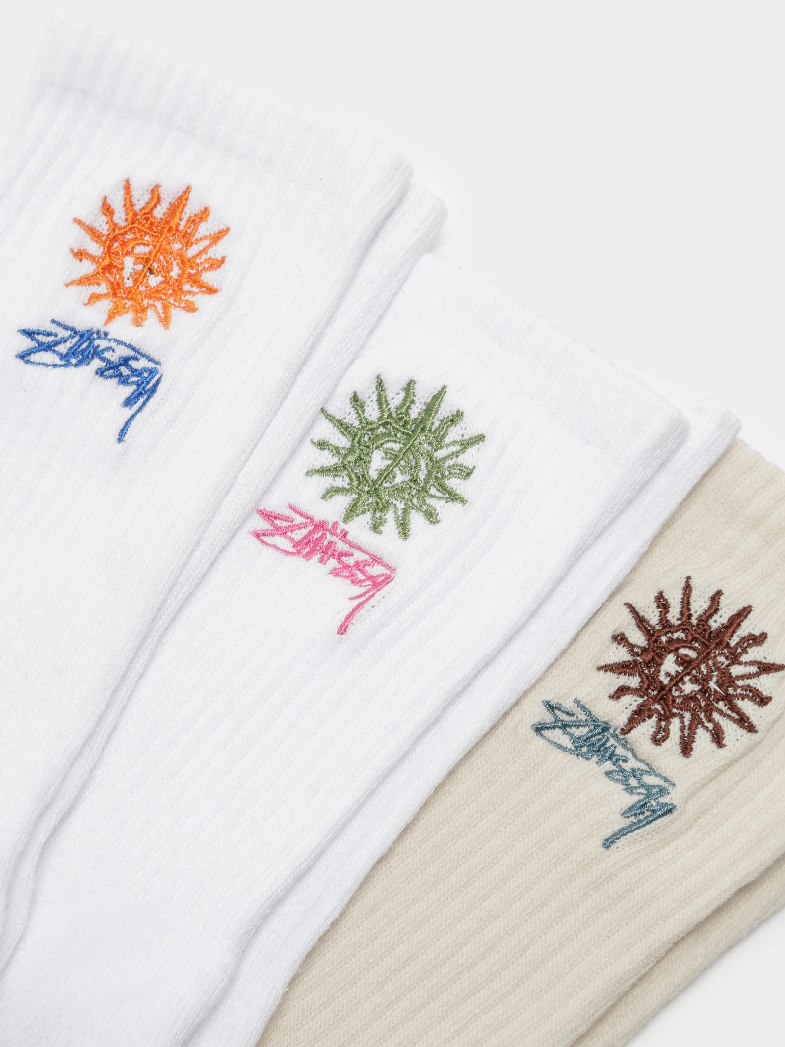 3 Pairs of Love & Peace Crew Socks - Image 2