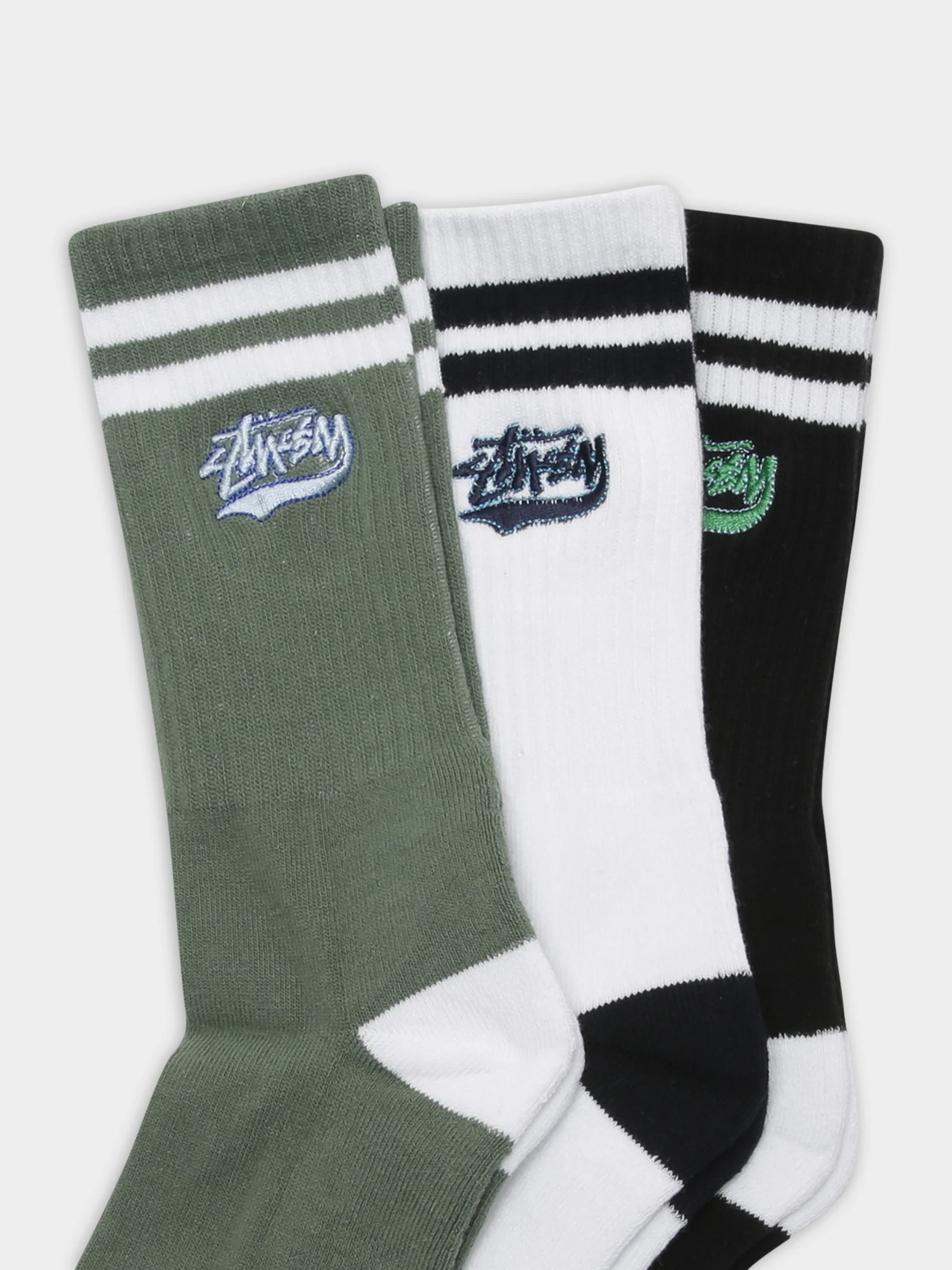 3 Pairs of Mens Slugger Stripe Socks - Image 2