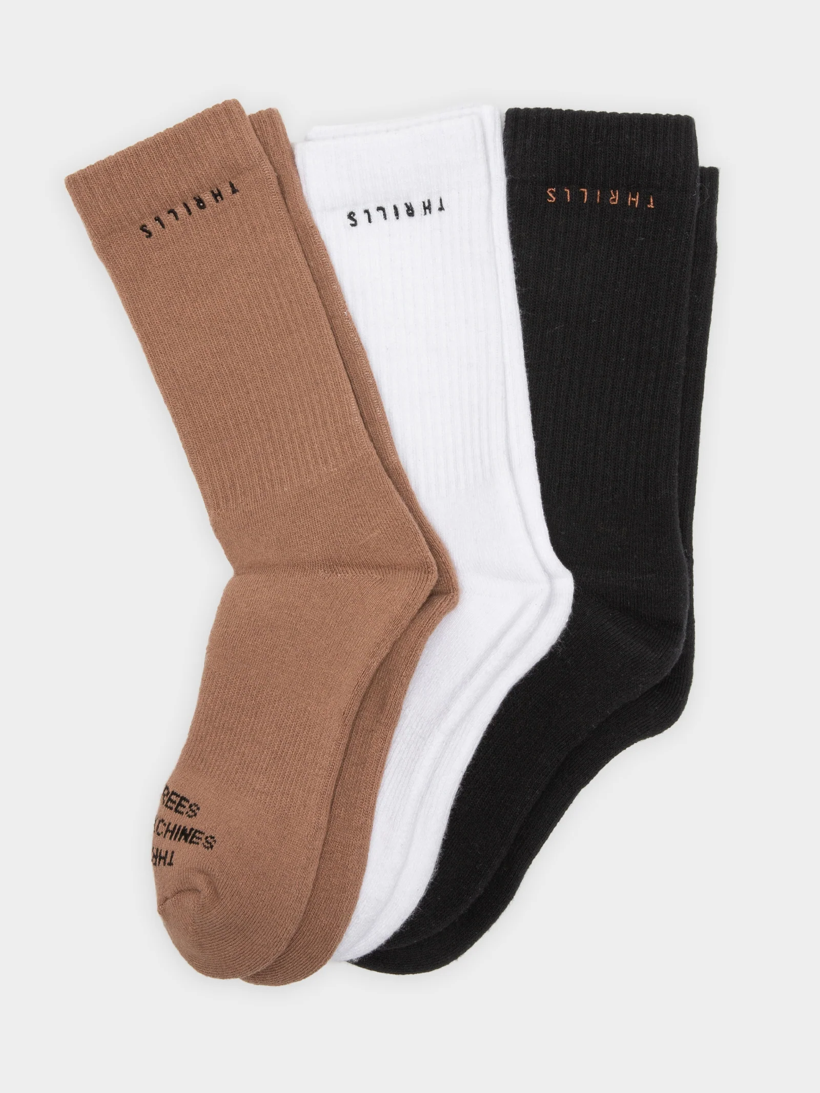 3 Pairs of Minimal Thrills Crew Socks