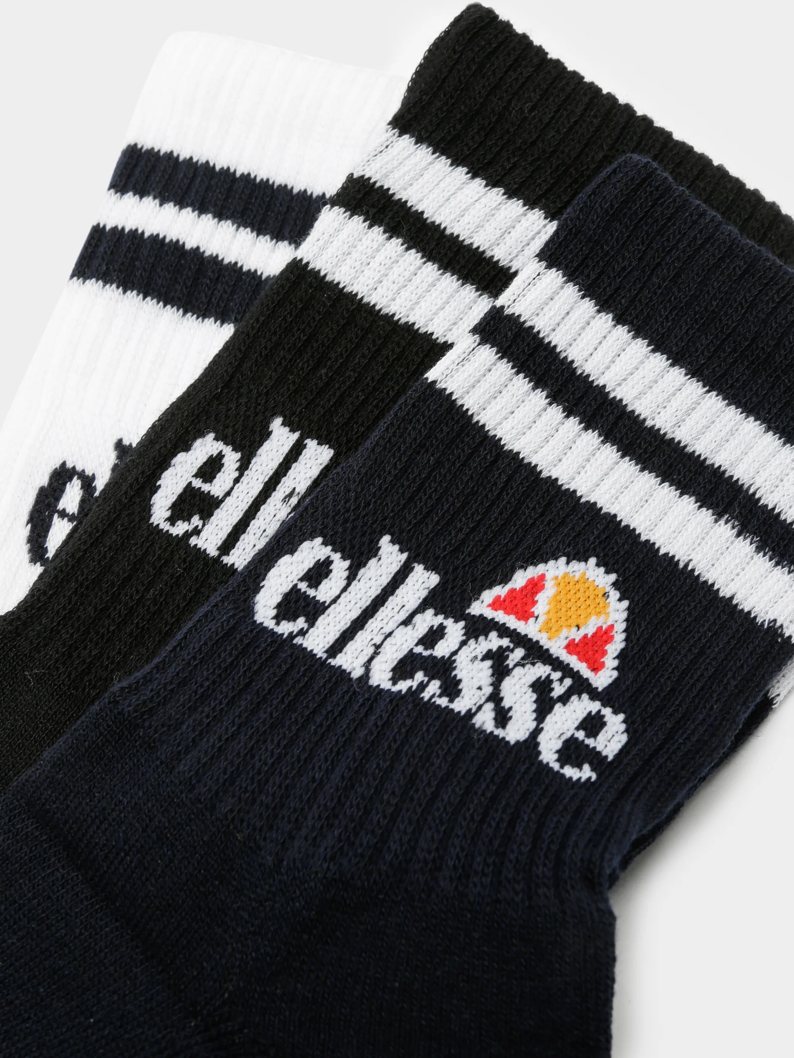 3 Pairs of Pullo Stripe Crew Sock - Image 2
