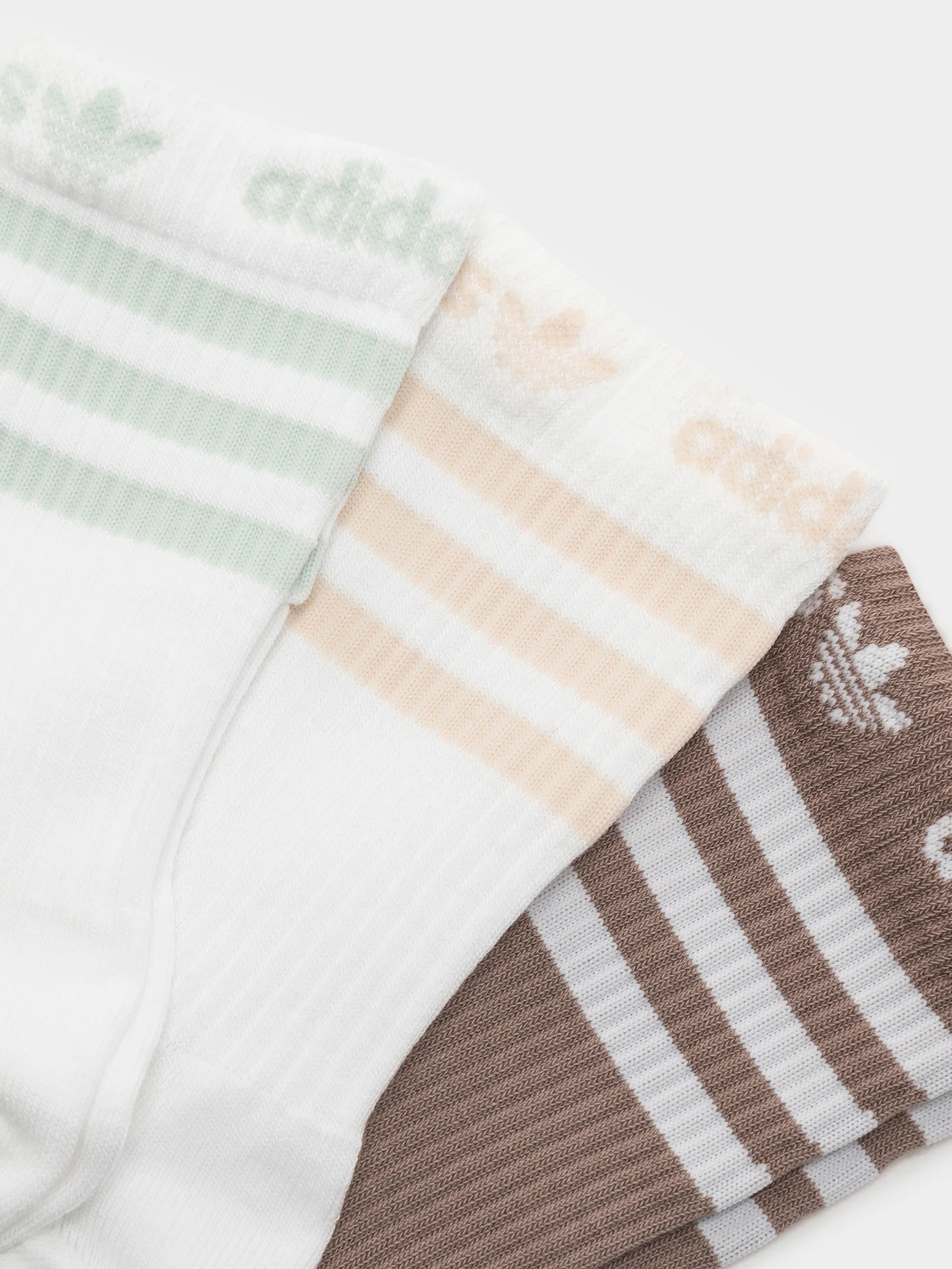 3 Pairs of Trefoil Liner Crew Socks - Image 2
