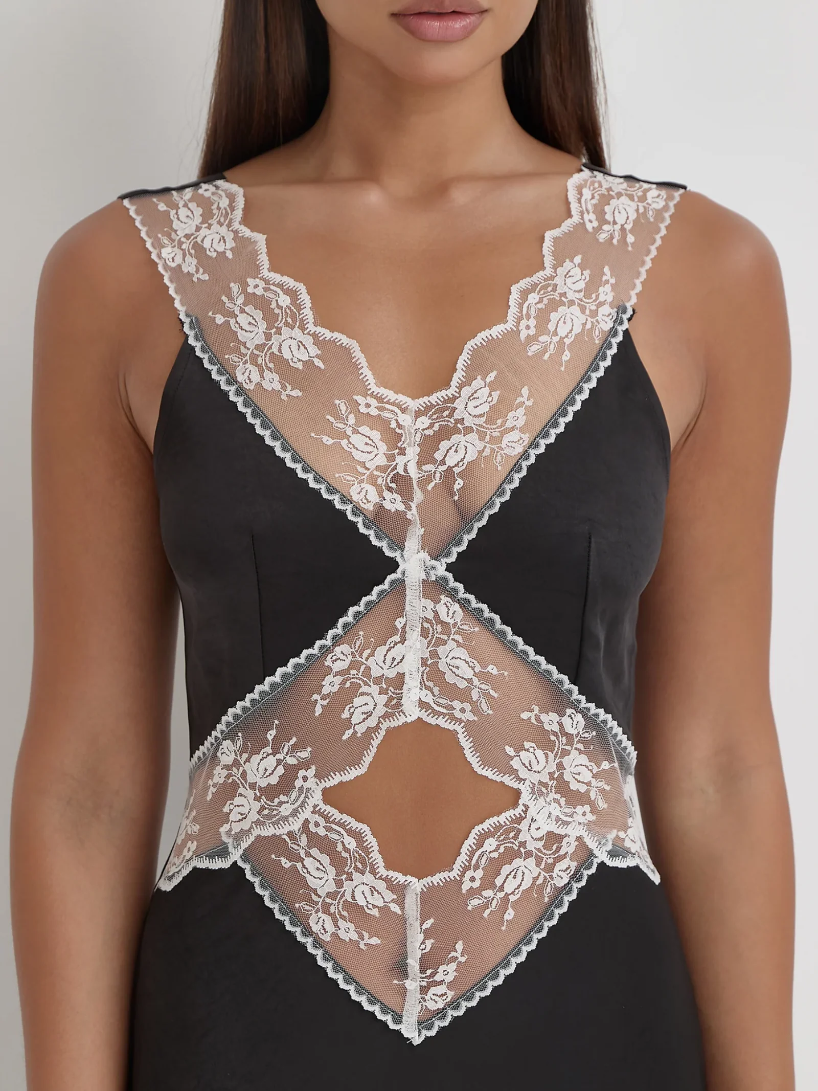 Satin Lace Slip Dress Kelsey - Image 4