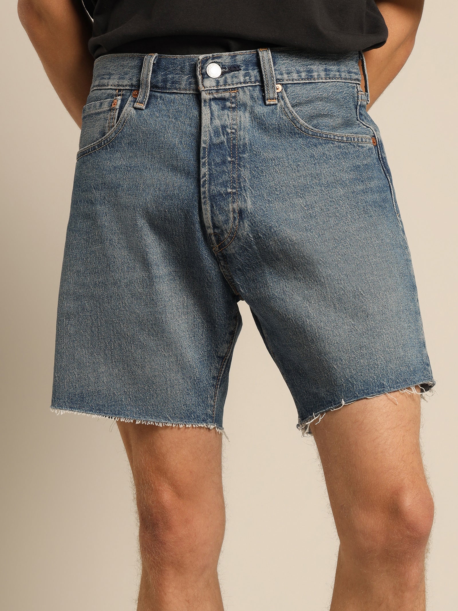 501 93' Cut Off Denim Shorts - Image 3