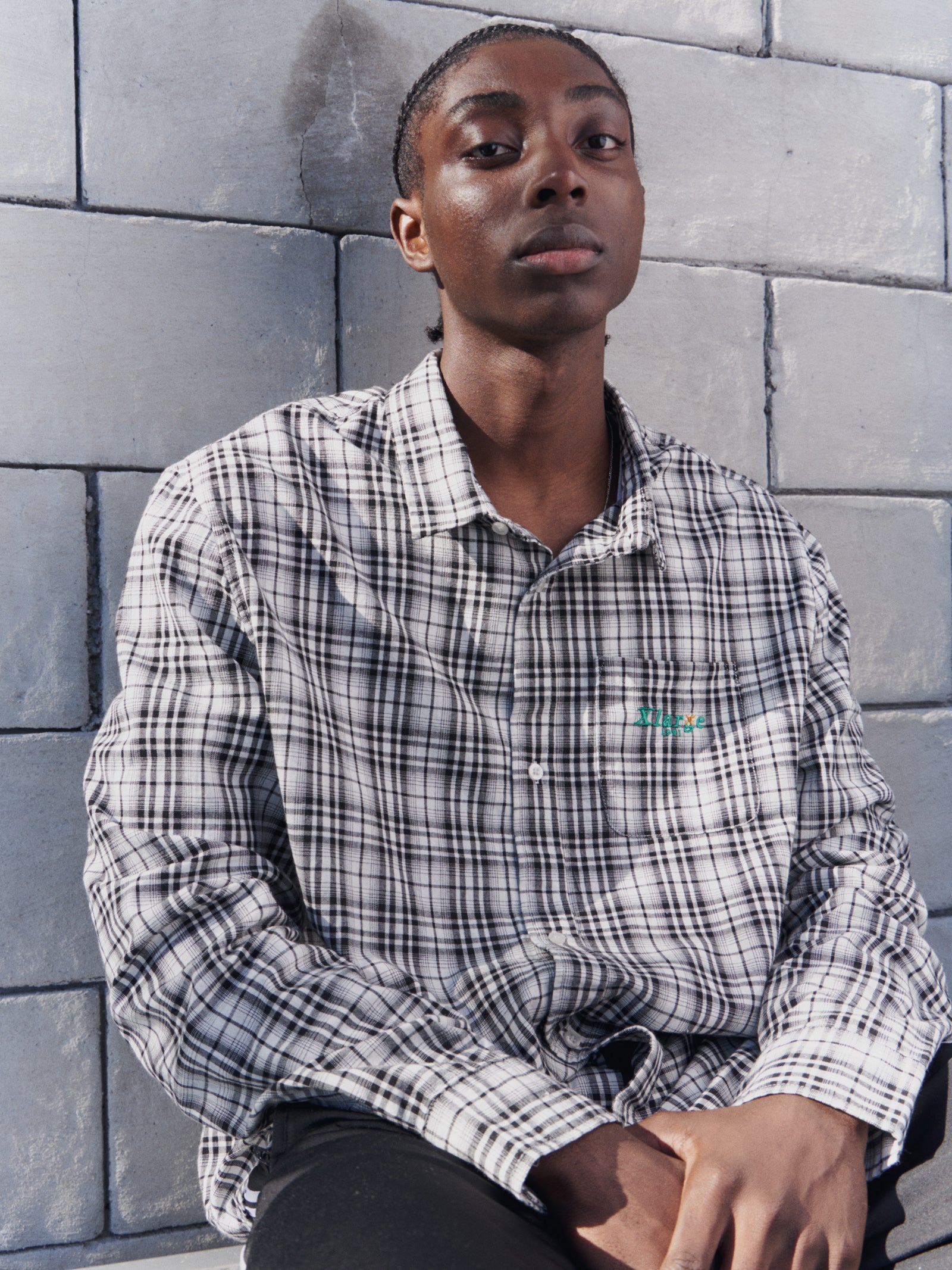91 Flower Check Long Sleeve Shirt - Image 2