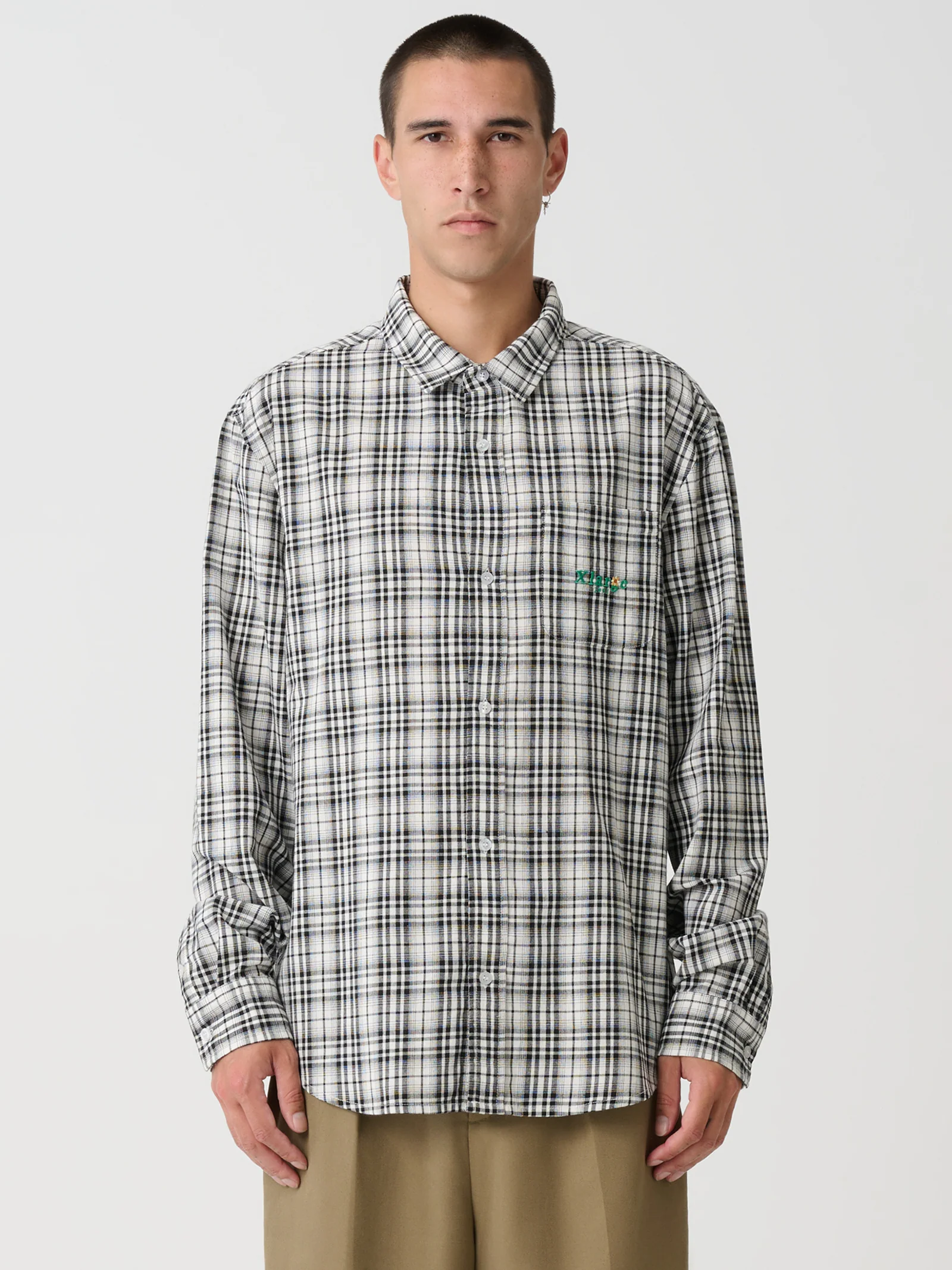 91 Flower Check Long Sleeve Shirt - Image 3
