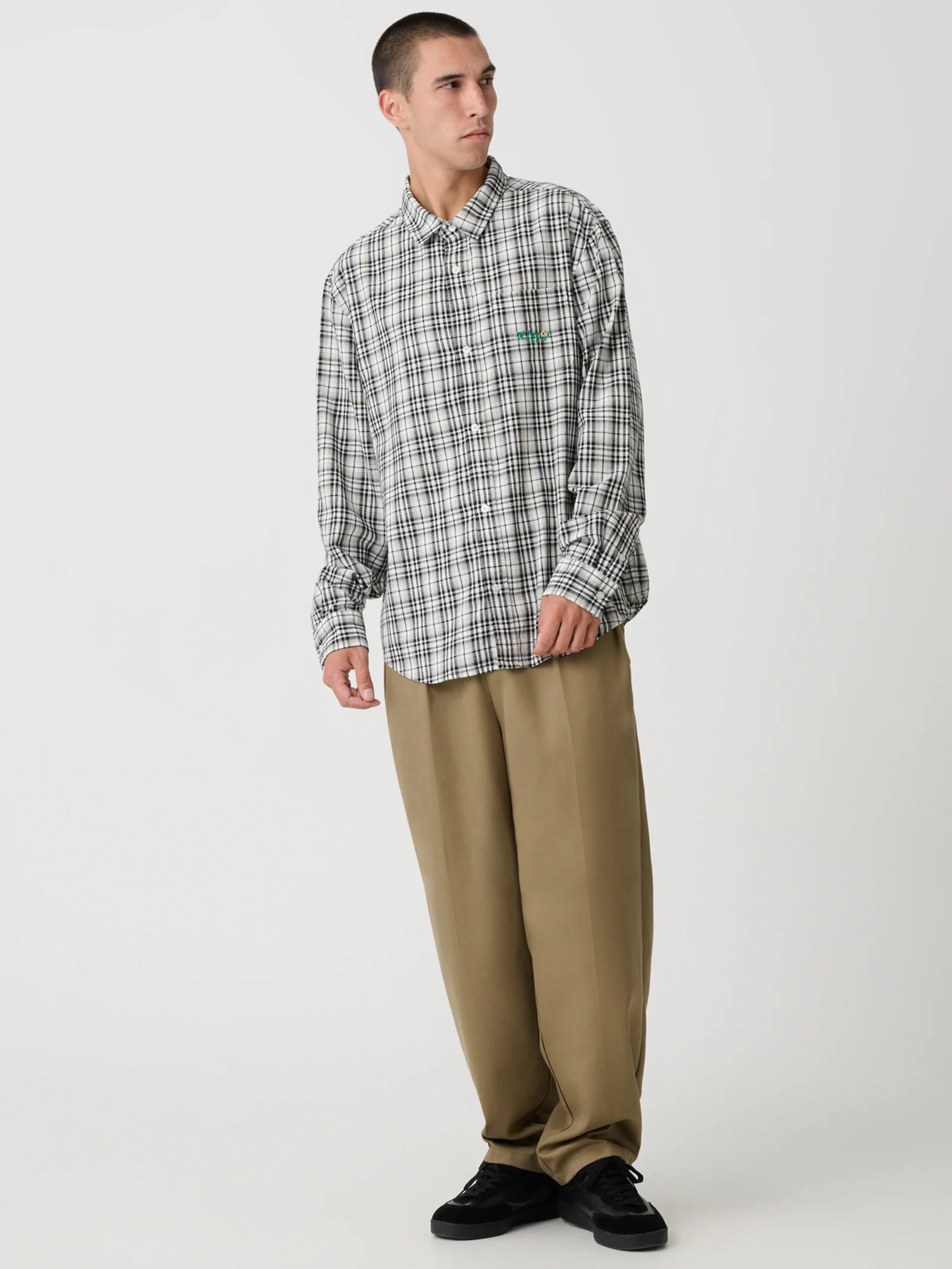91 Flower Check Long Sleeve Shirt - Image 4