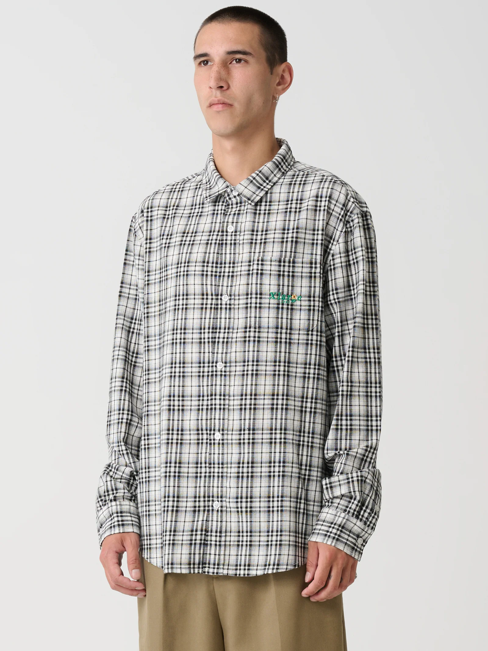91 Flower Check Long Sleeve Shirt - Image 5