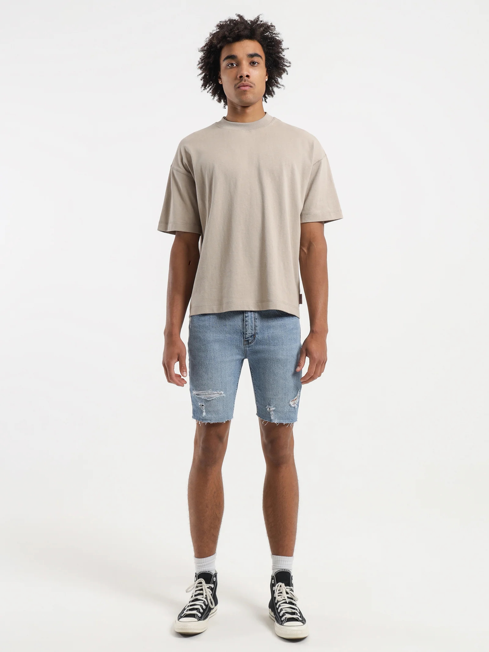 A Dropped Skinny Shorts - Image 2