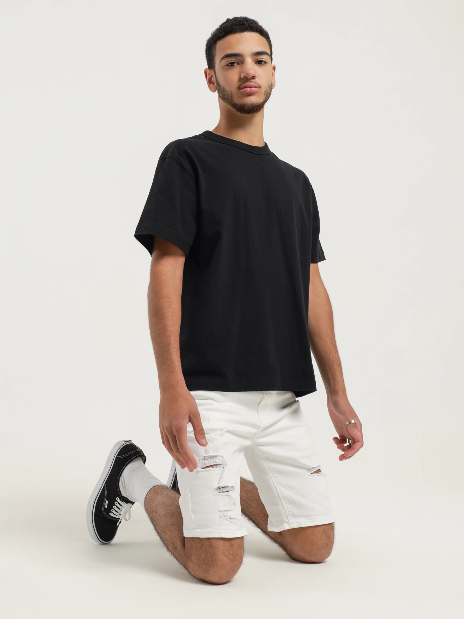 A Dropped Skinny Shorts - Image 2