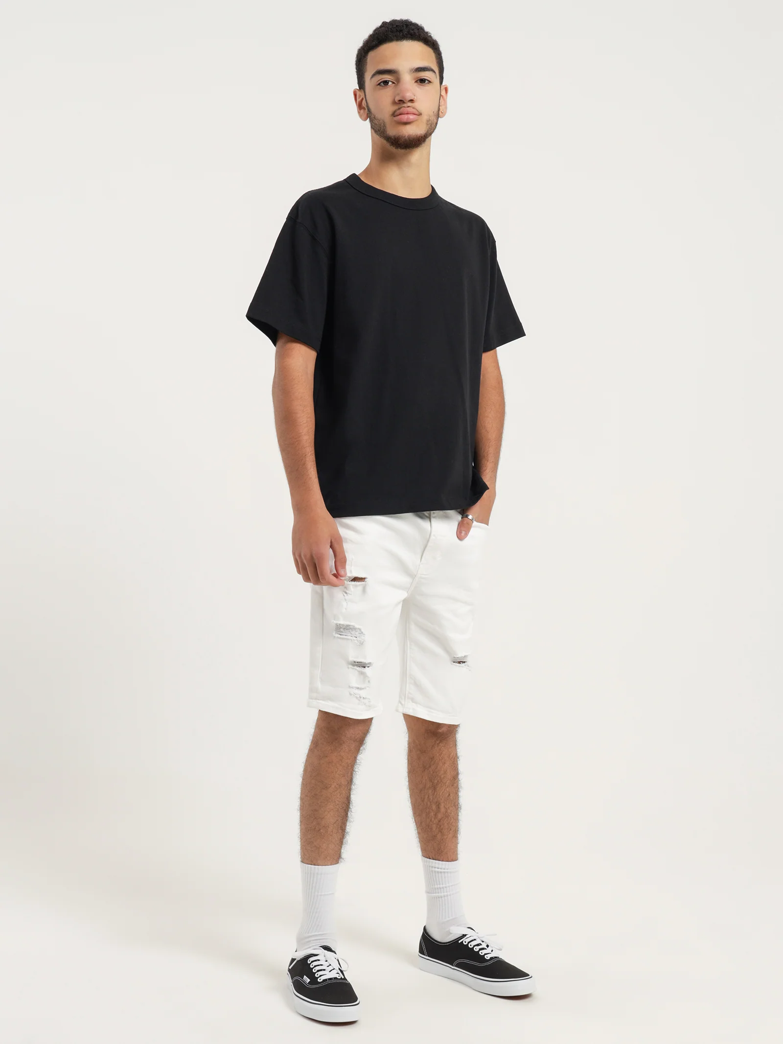 A Dropped Skinny Shorts - Image 4