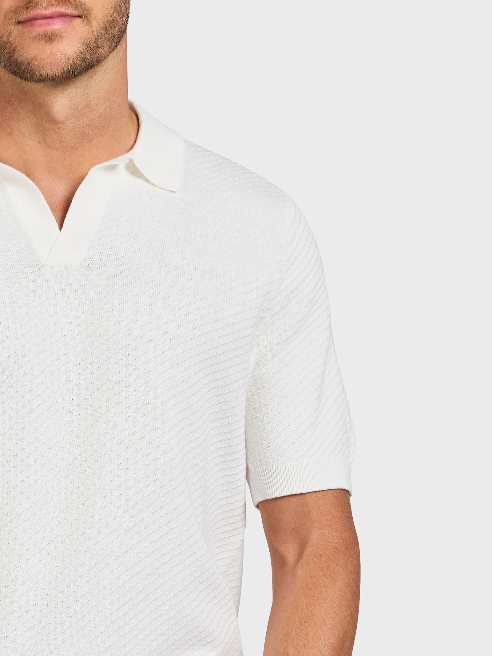 Jonny Textured Knit Polo - Image 3