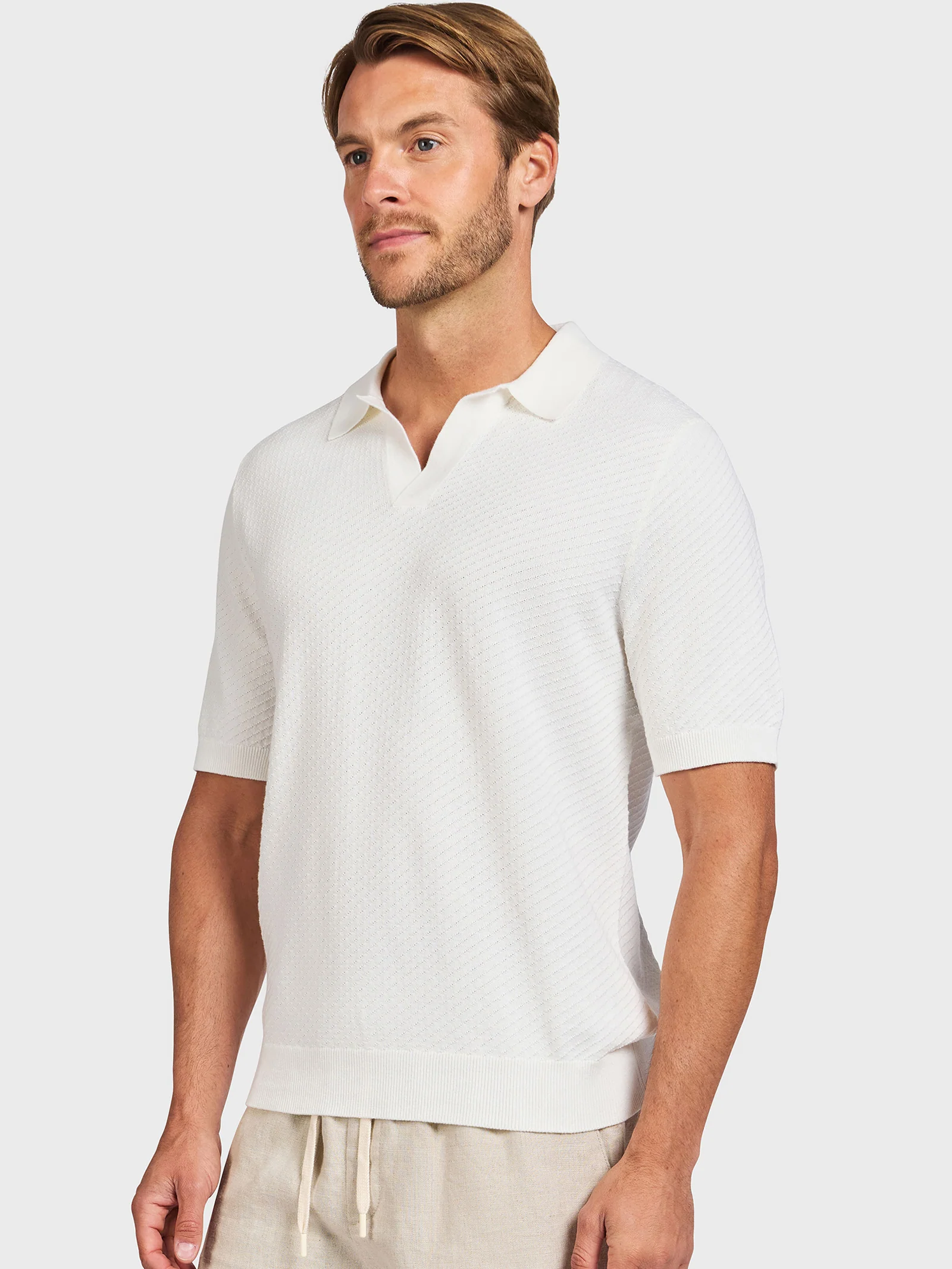 Jonny Textured Knit Polo - Image 4