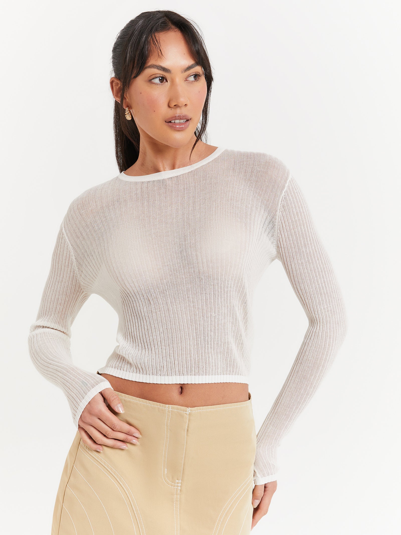 Adelaide Sheer Long Sleeve Top - Image 3