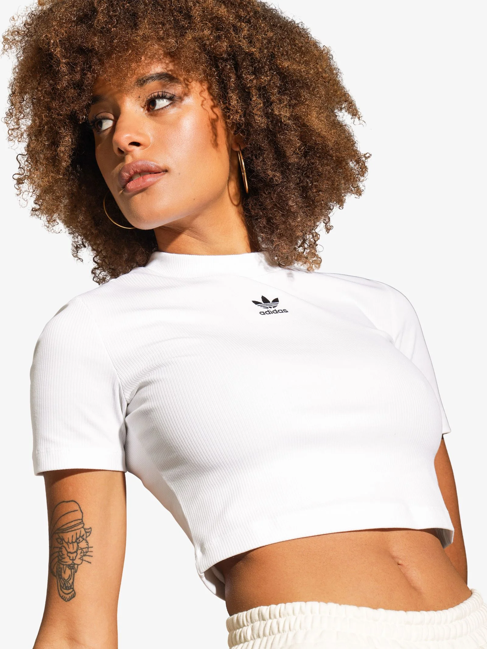 Adidas Cropped Rib Baby T-Shirt - Image 3