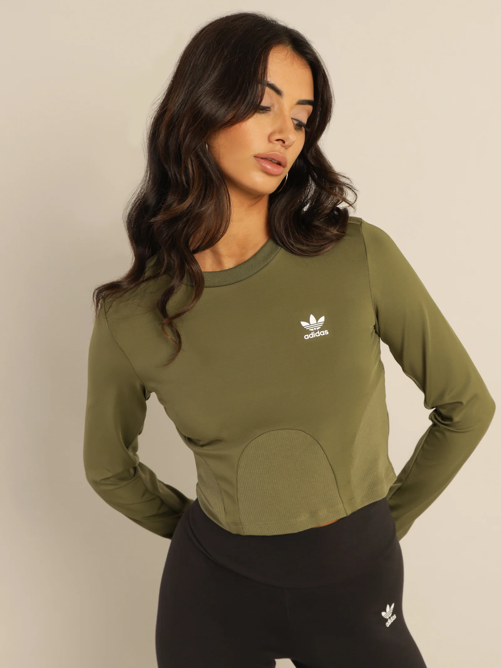 Adidas Rib Long Sleeve Top - Image 6