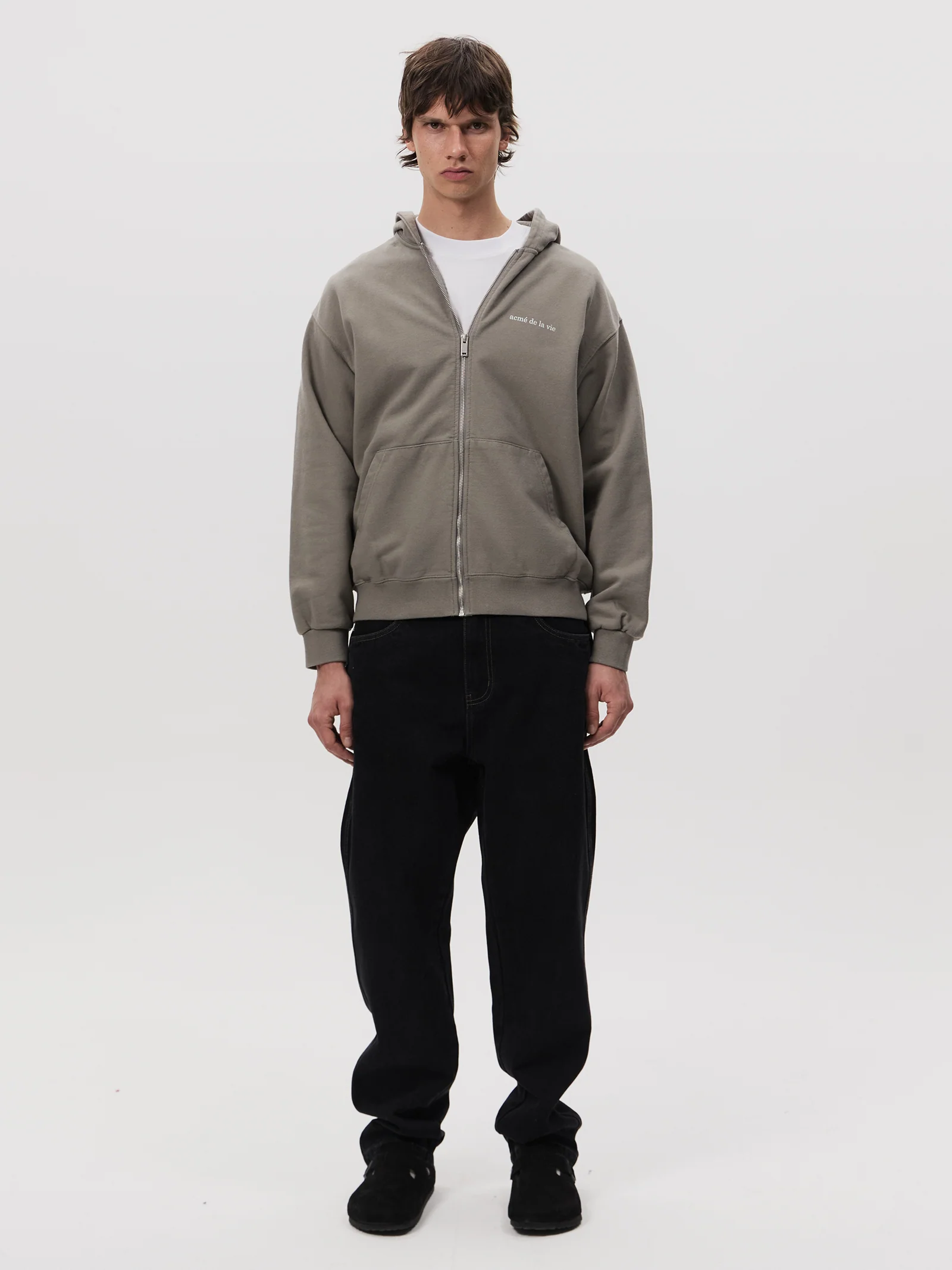 Basic Bio Washing Hoodie Zip Up - Image 2