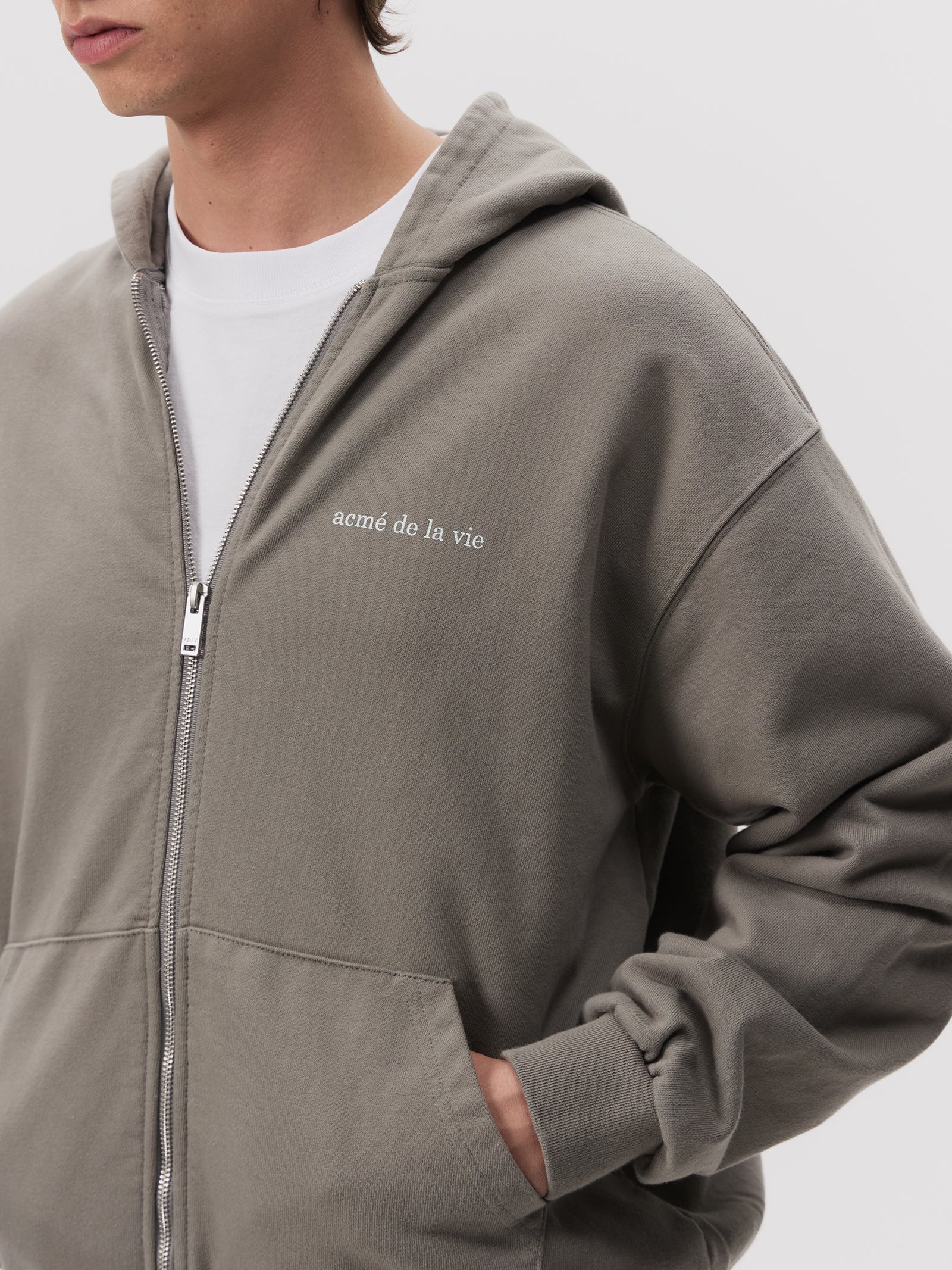 Basic Bio Washing Hoodie Zip Up - Image 3