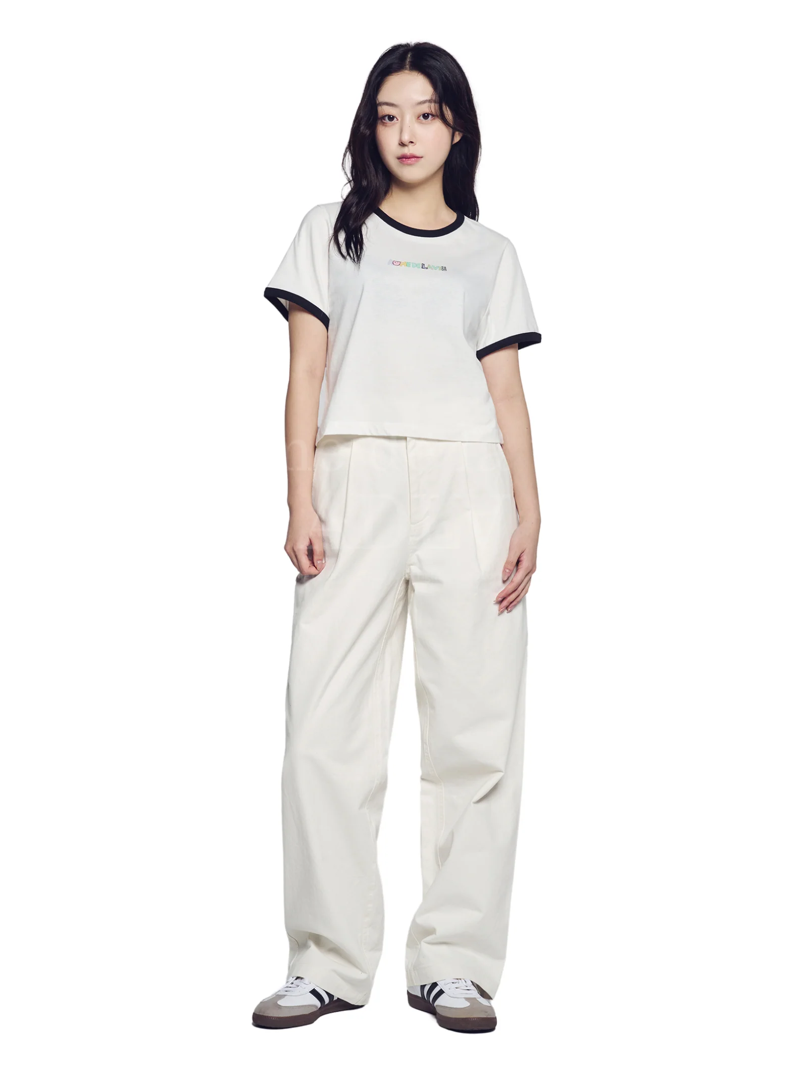 Belly Collage Logo Crop Short Sleeve T-Shirt - Image 2