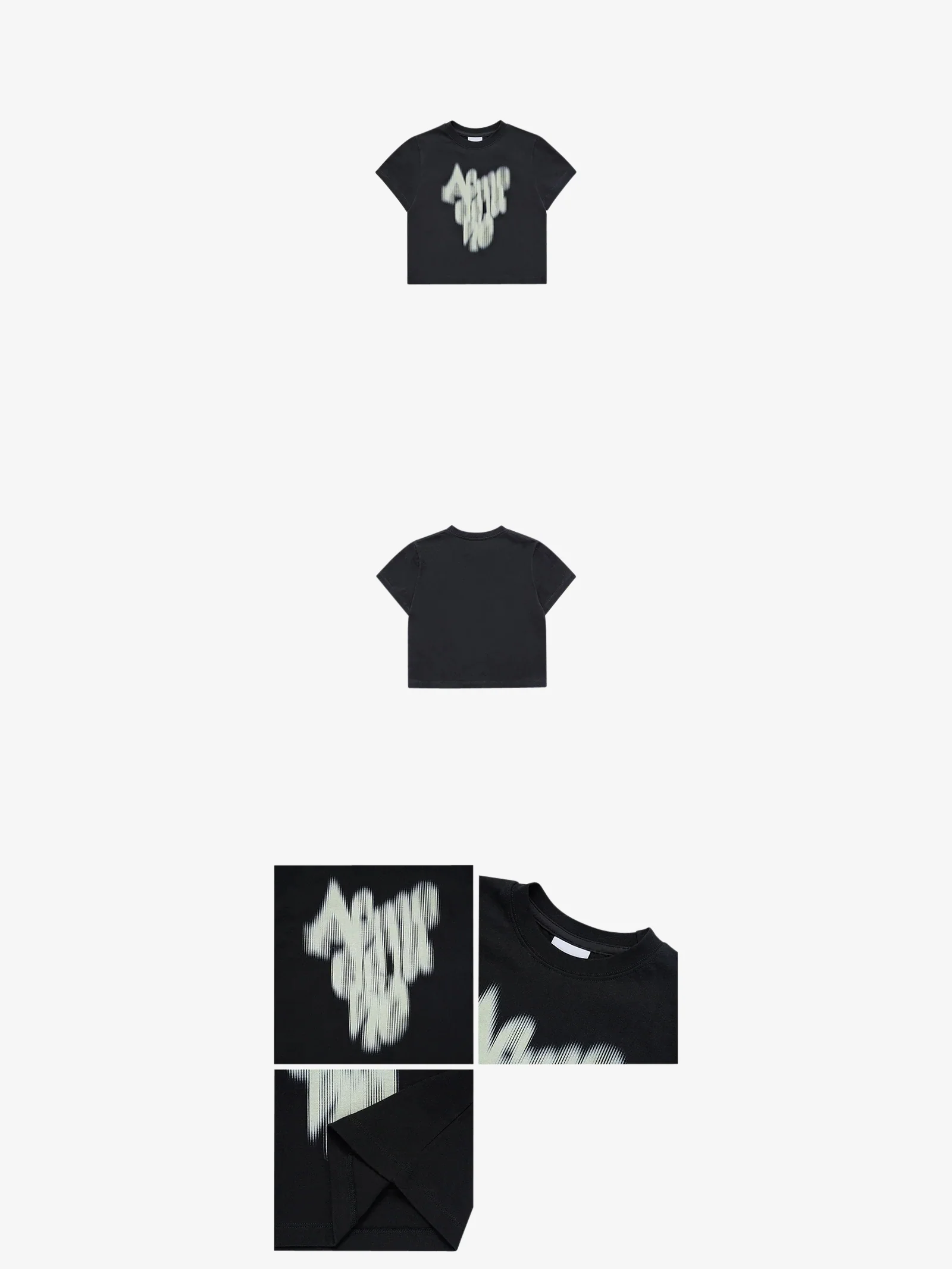 Blur Logo Crop Short Sleeve T-Shirt - Image 6