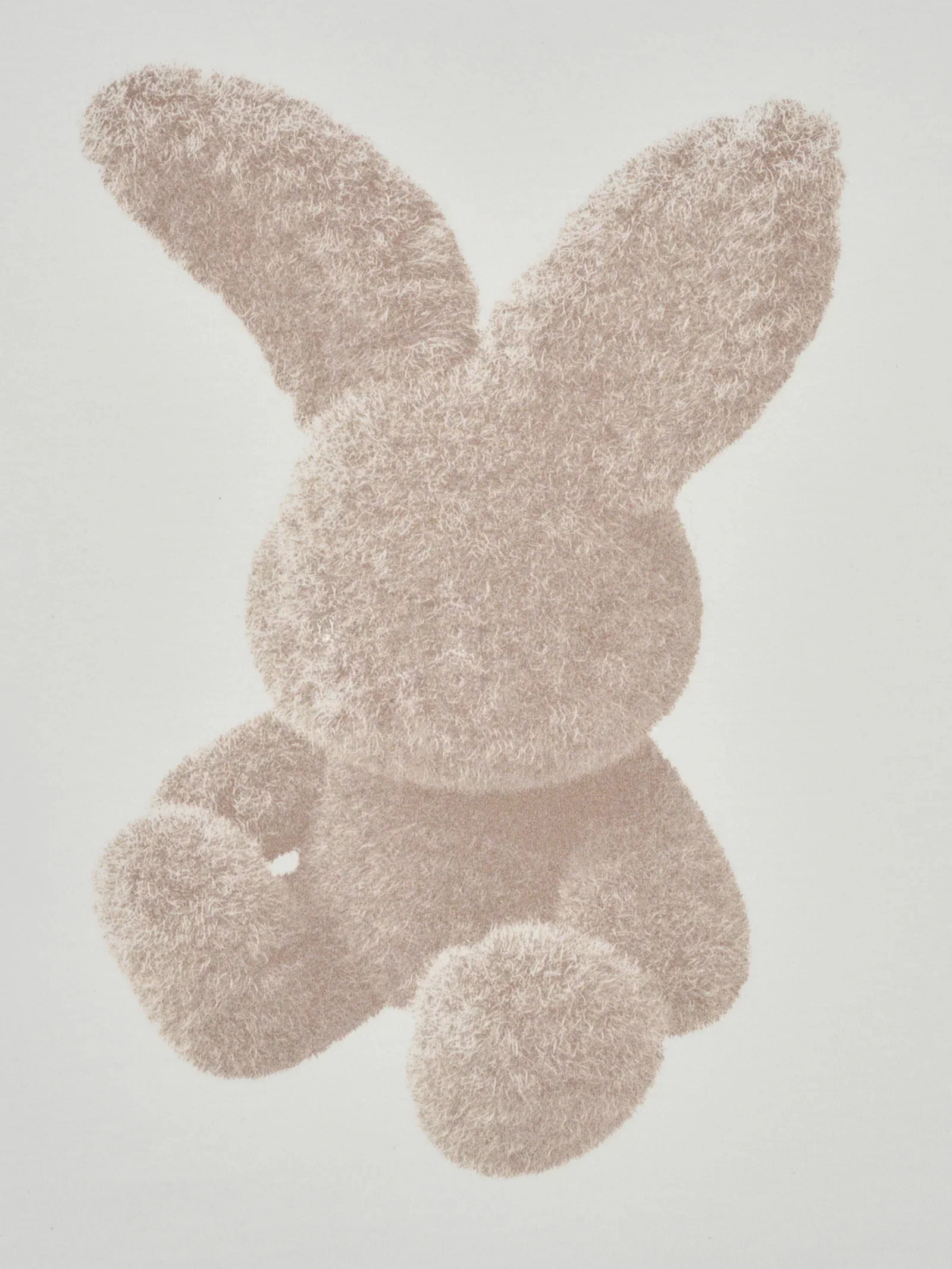 Cream Fuzzy Rabbit Short Sleeve T-Shirt - Image 3
