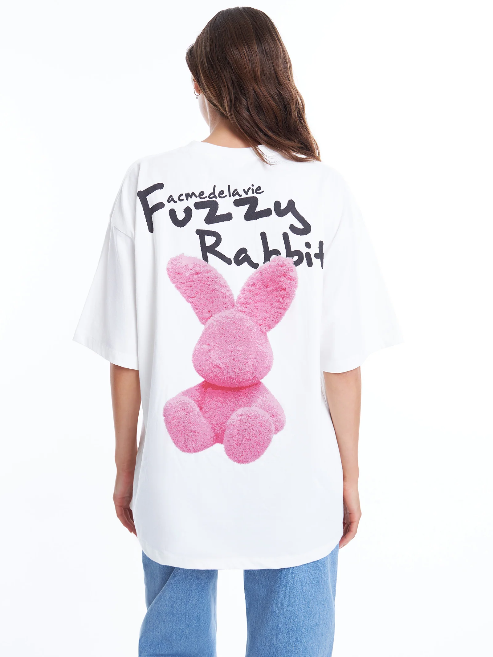 Doodle Fuzzy Rabbit Tee - Image 3