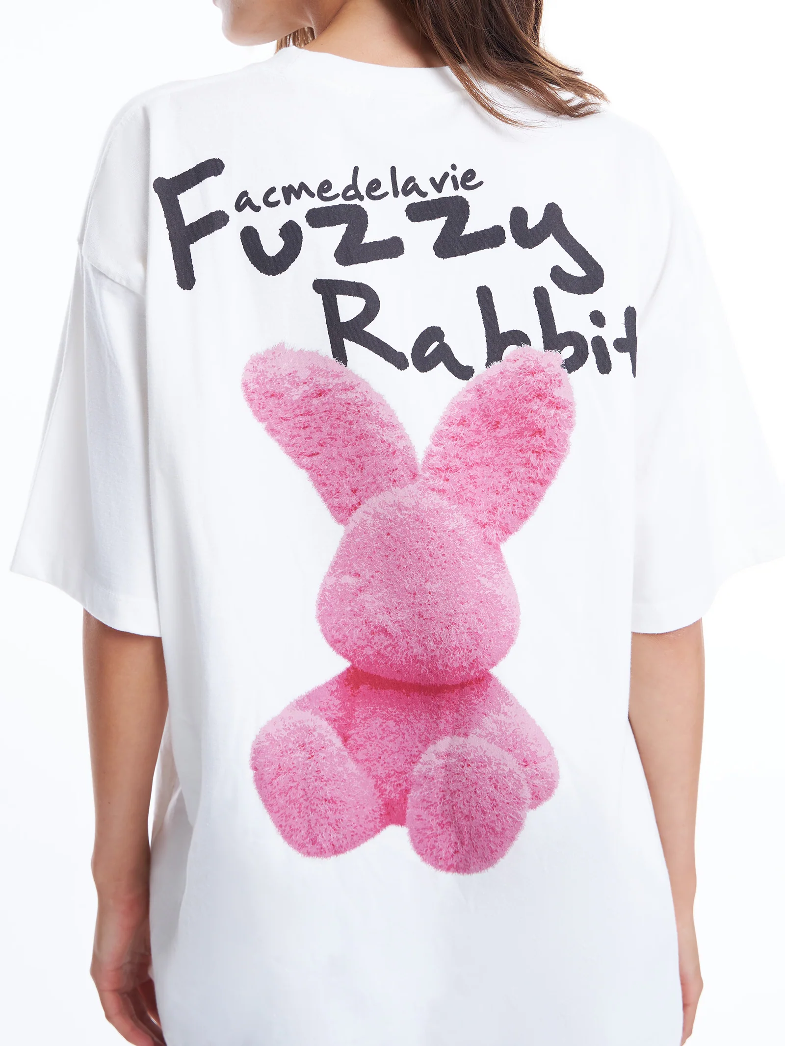 Doodle Fuzzy Rabbit Tee - Image 4
