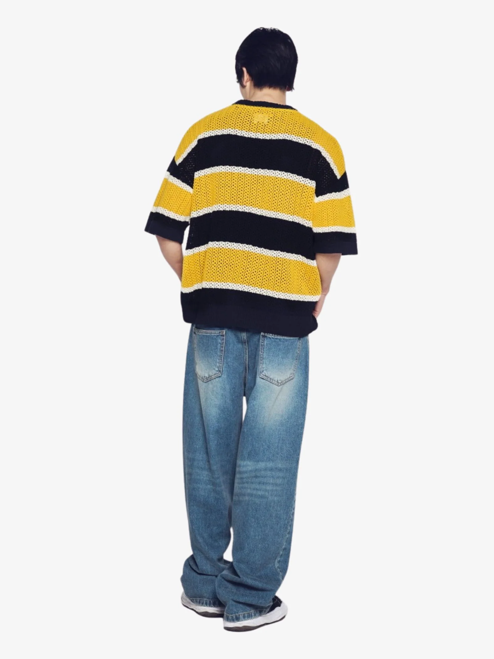 Oversize Stripe Short Sleeve Knit - Image 2