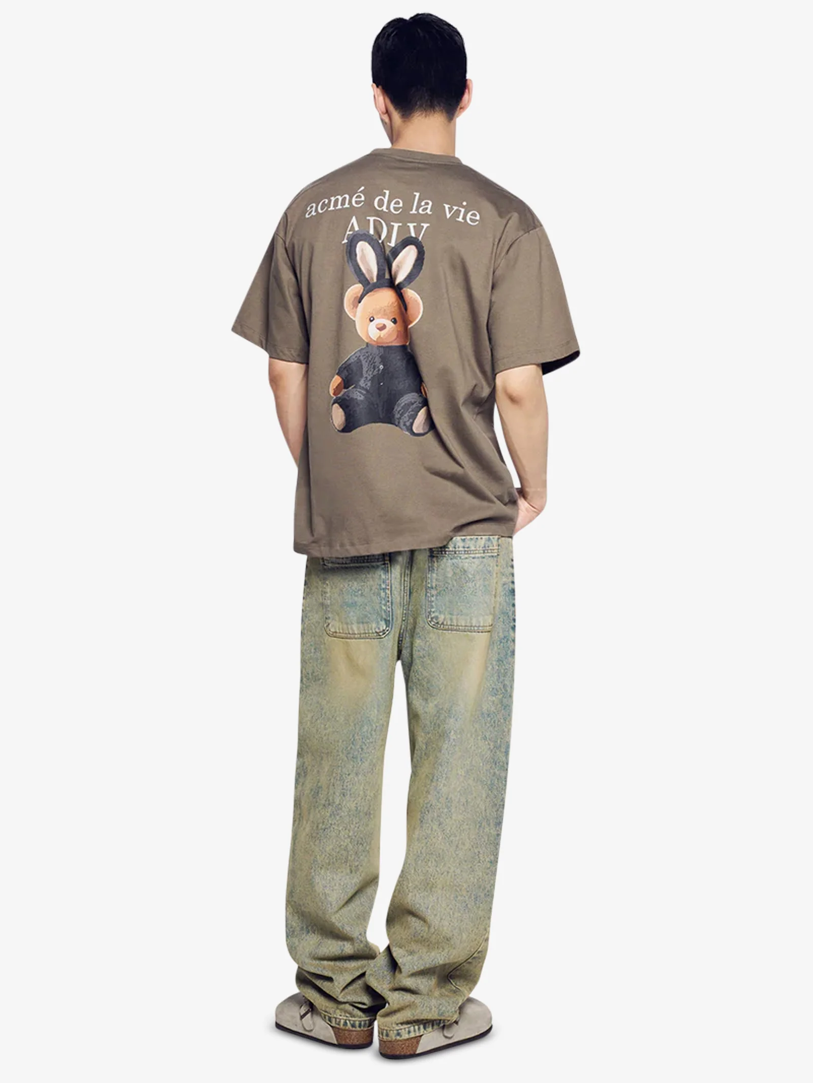 Rabbit Bear Doll Logo Short Sleeve T-Shirt - Image 2