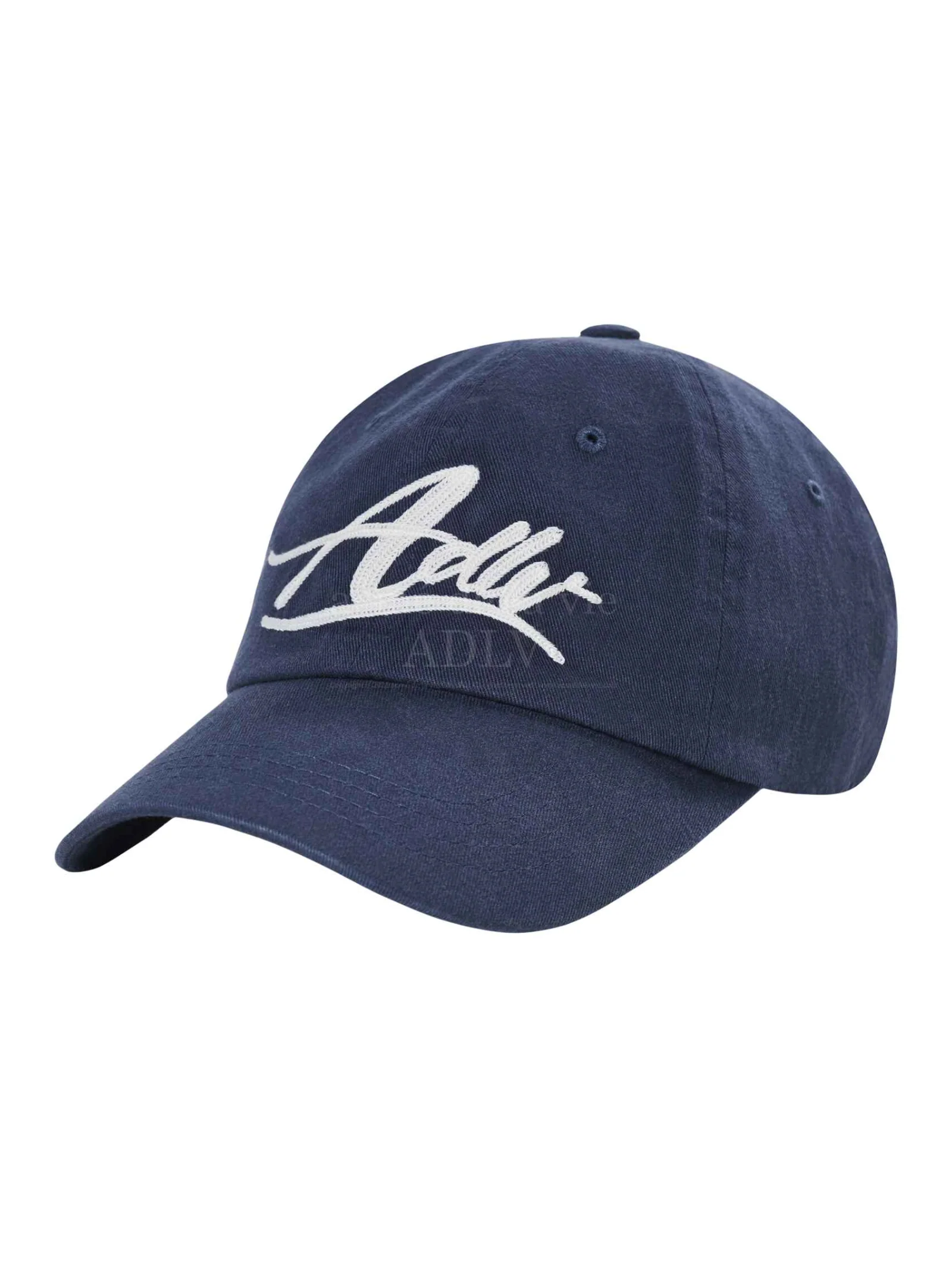 Script Logo Chain Embroidery Washing Ball Cap - Image 2