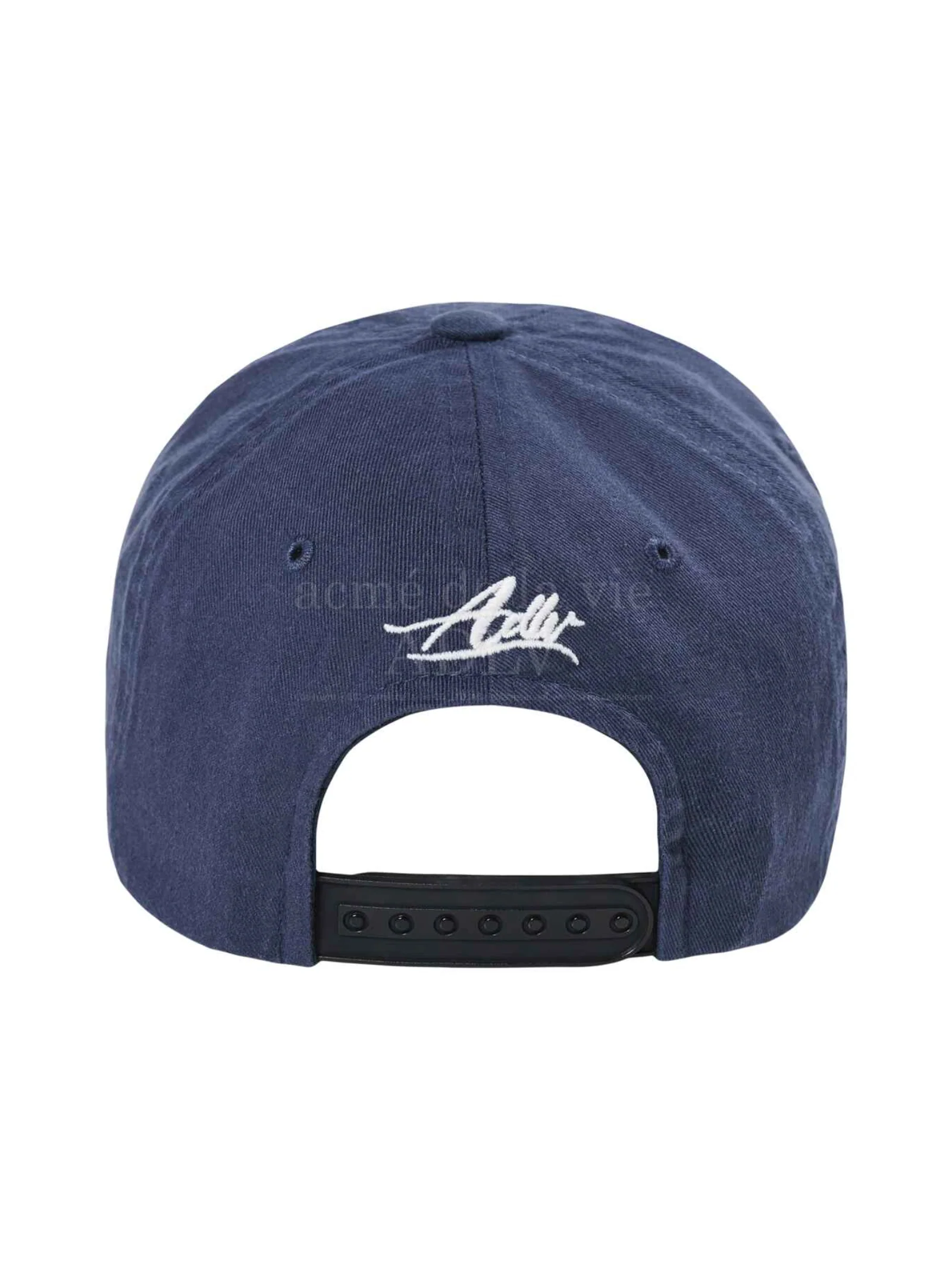 Script Logo Chain Embroidery Washing Ball Cap - Image 4
