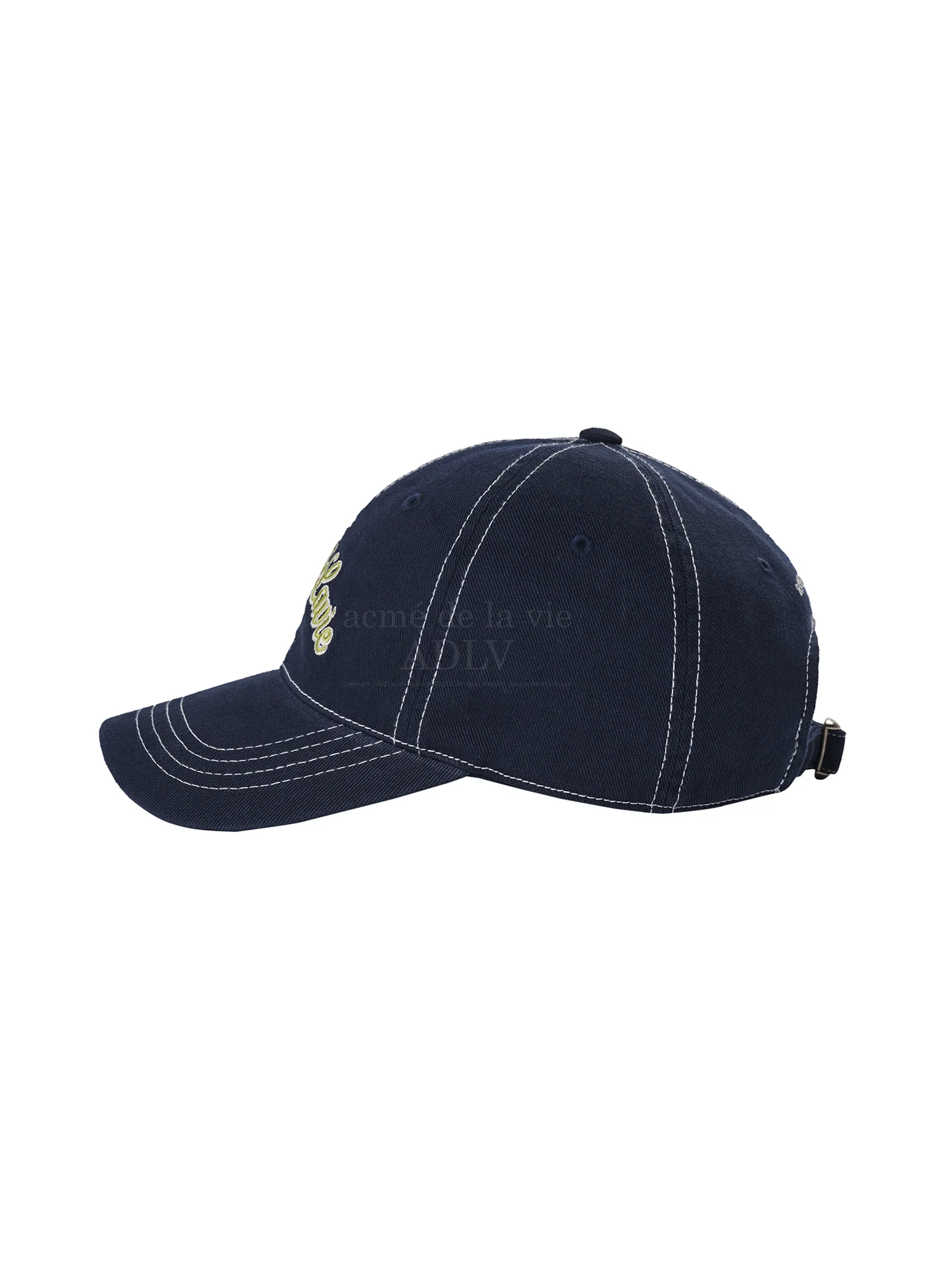 Script Logo Color Embroidery Ball Cap - Image 6
