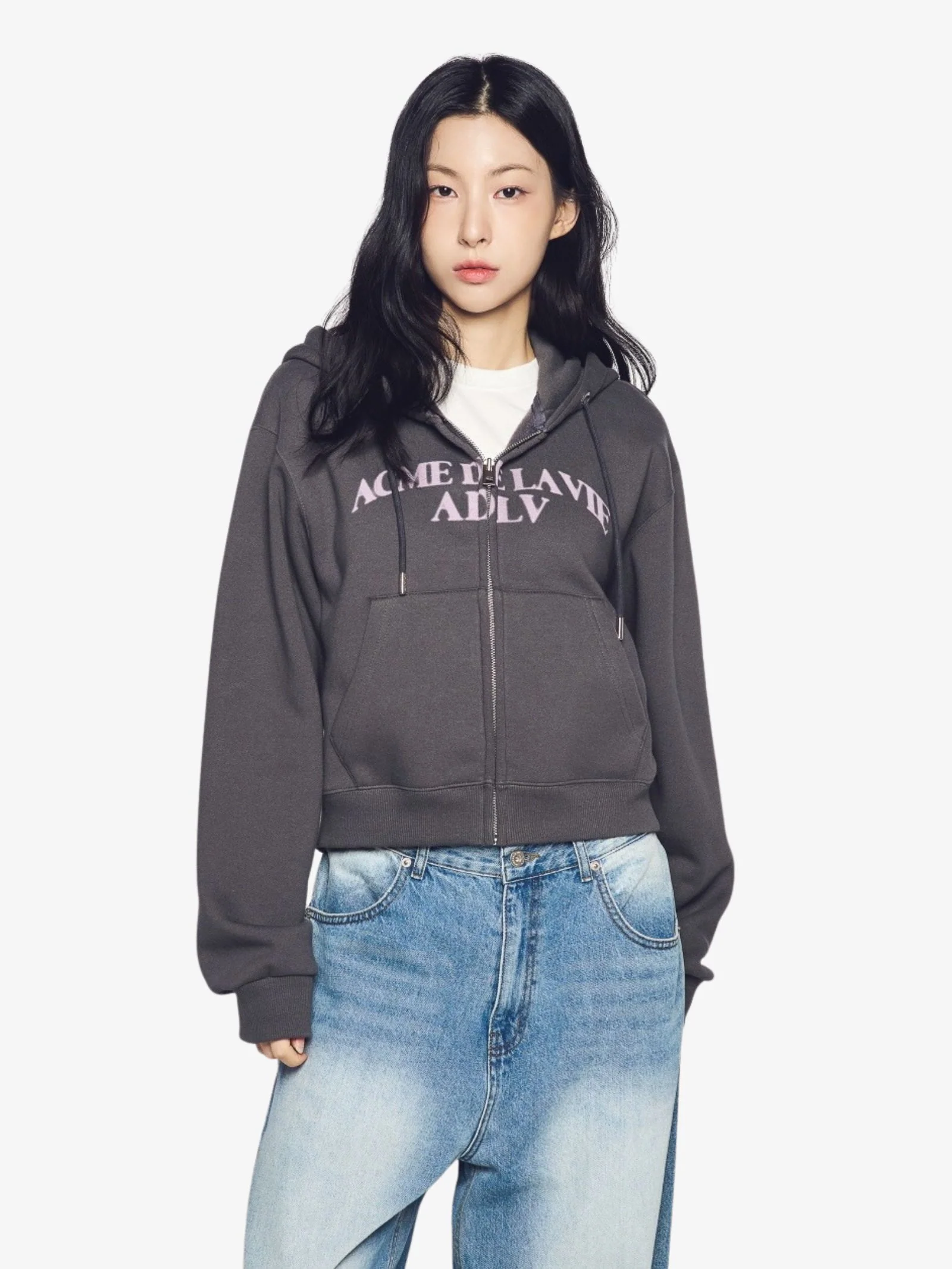 Women's Arch Shaped Logo Hoodie Zip-Up - Image 2