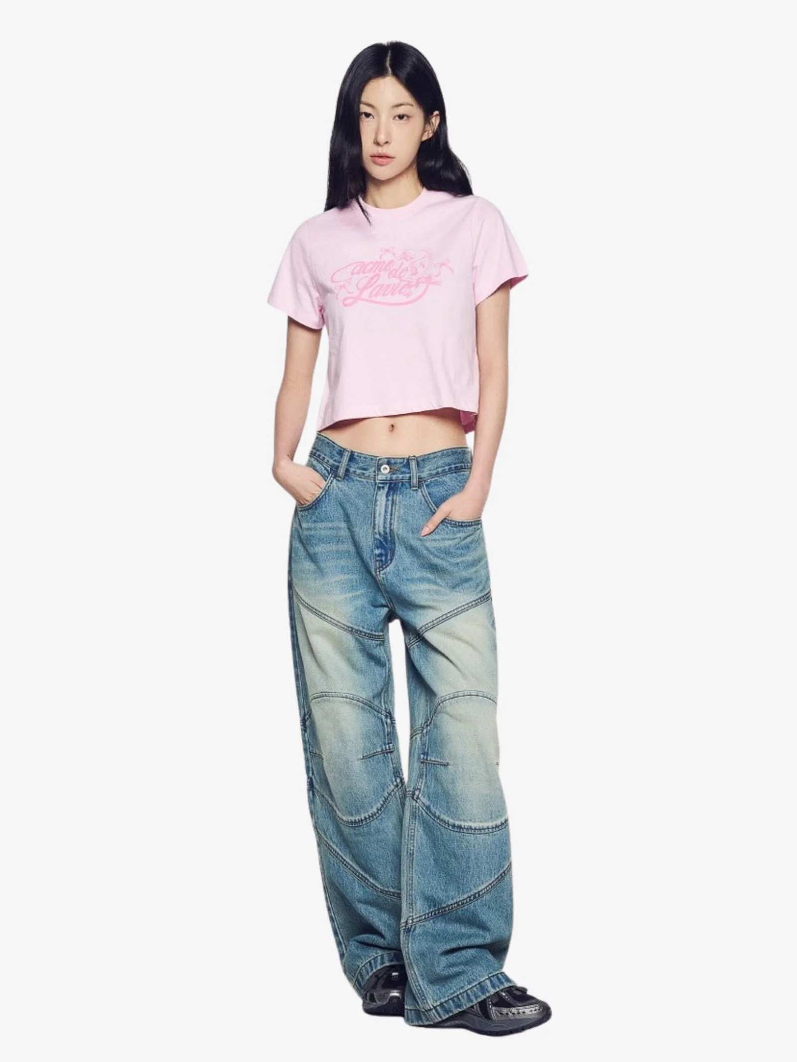Women's Mirror Ac Bear Crop T-Shirt - Image 2