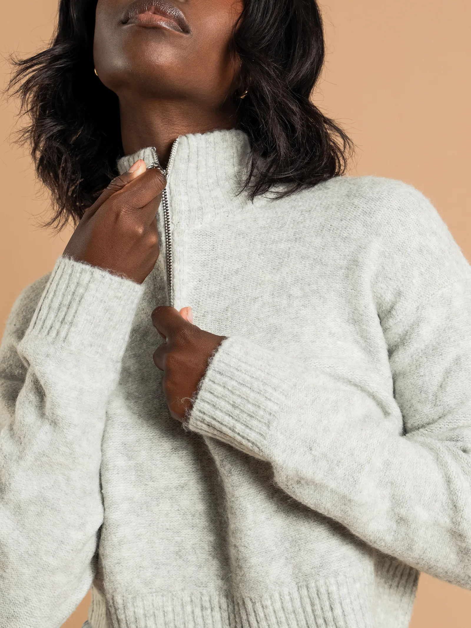 Aiden Zip Up Knit Jumper - Image 4