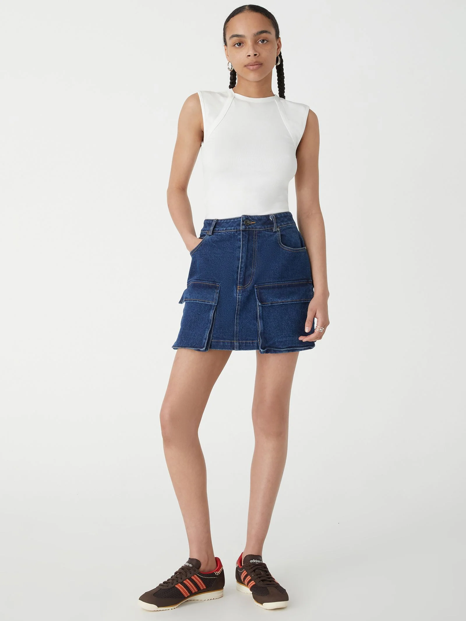 Aled Denim Cargo Skirt - Image 2