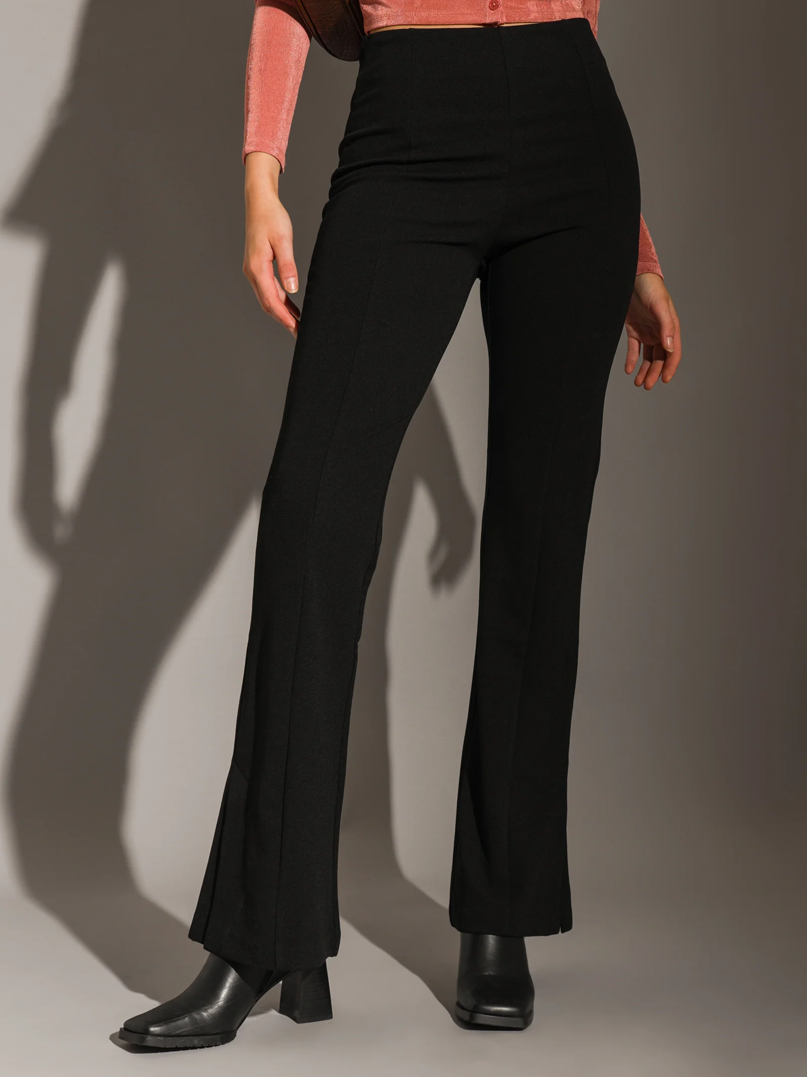 Alexia Flared Crepe Pants - Image 3