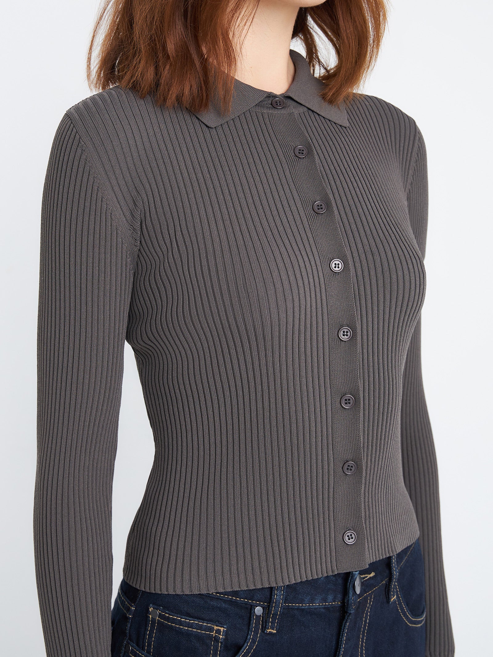 Allegra Button Up Knit Top - Image 3