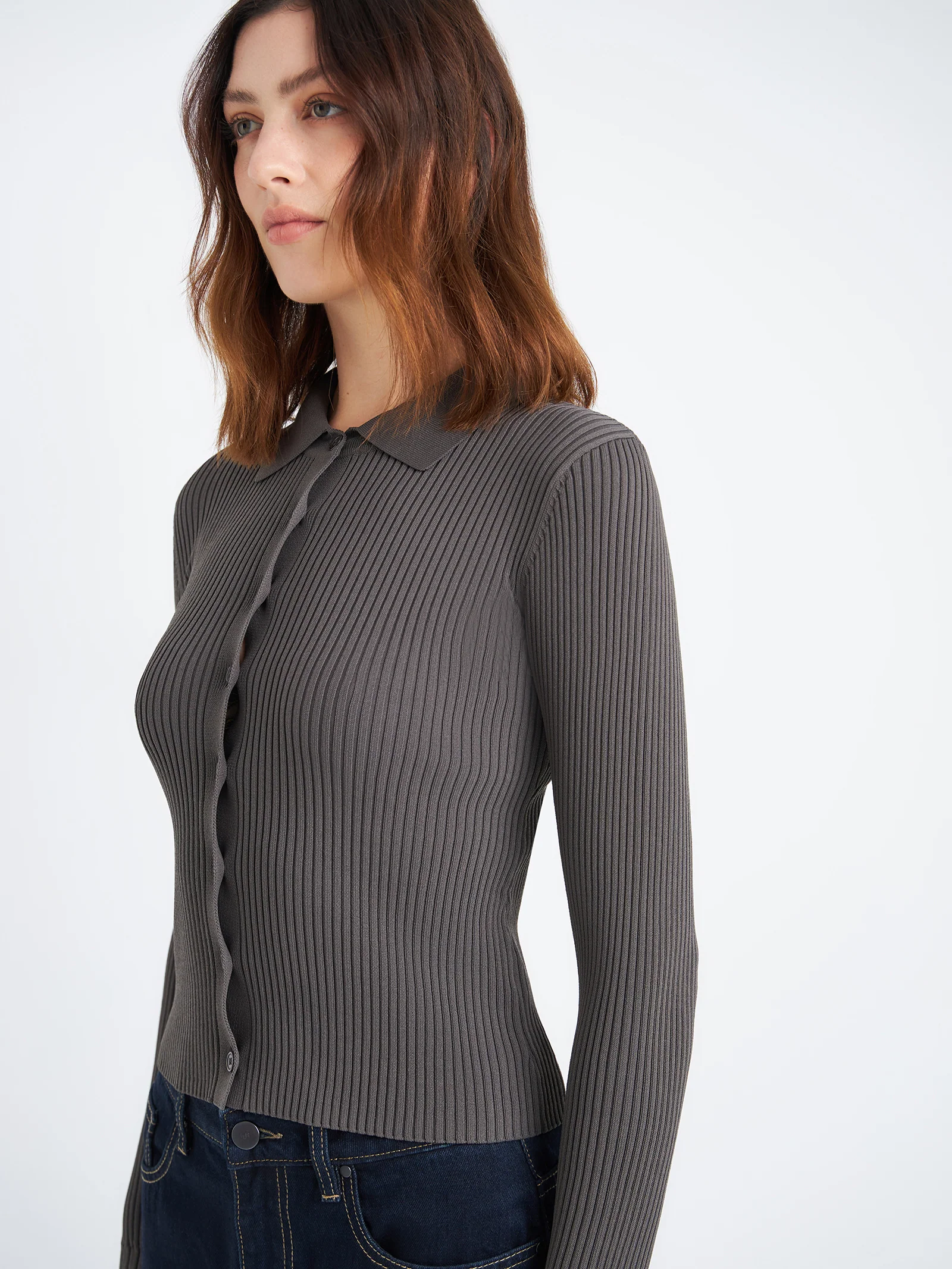 Allegra Button Up Knit Top - Image 4
