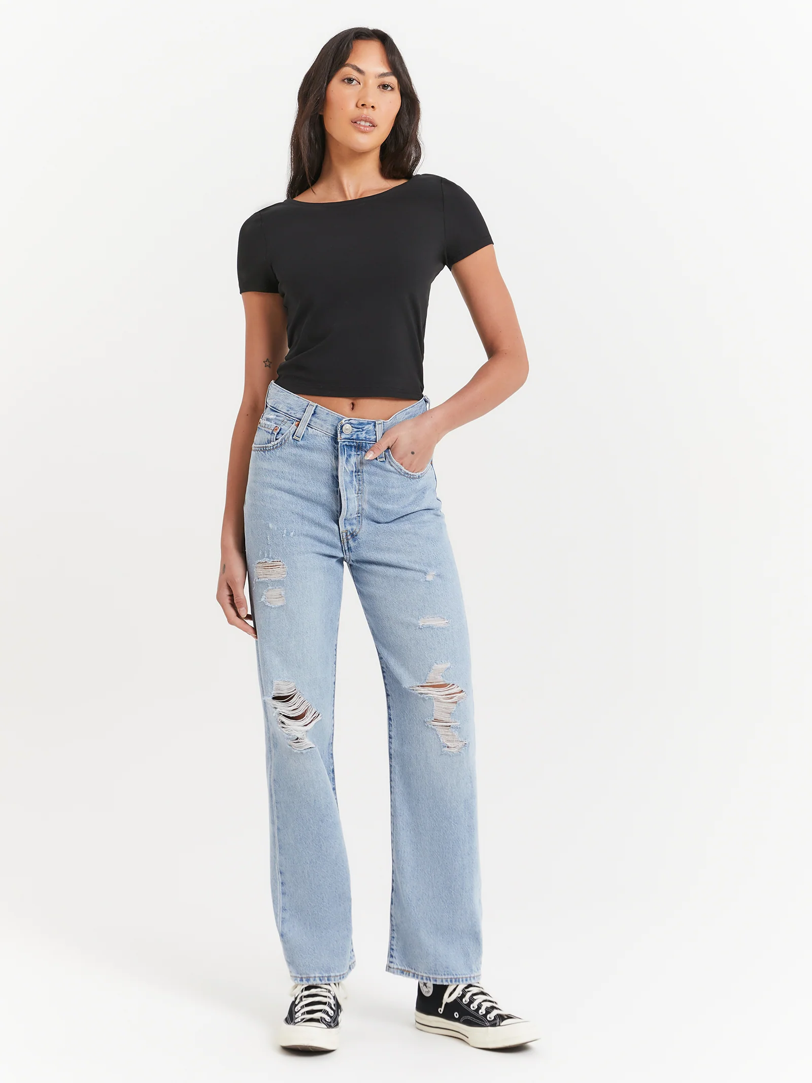 Allegra Scoop Back T-Shirt - Image 2