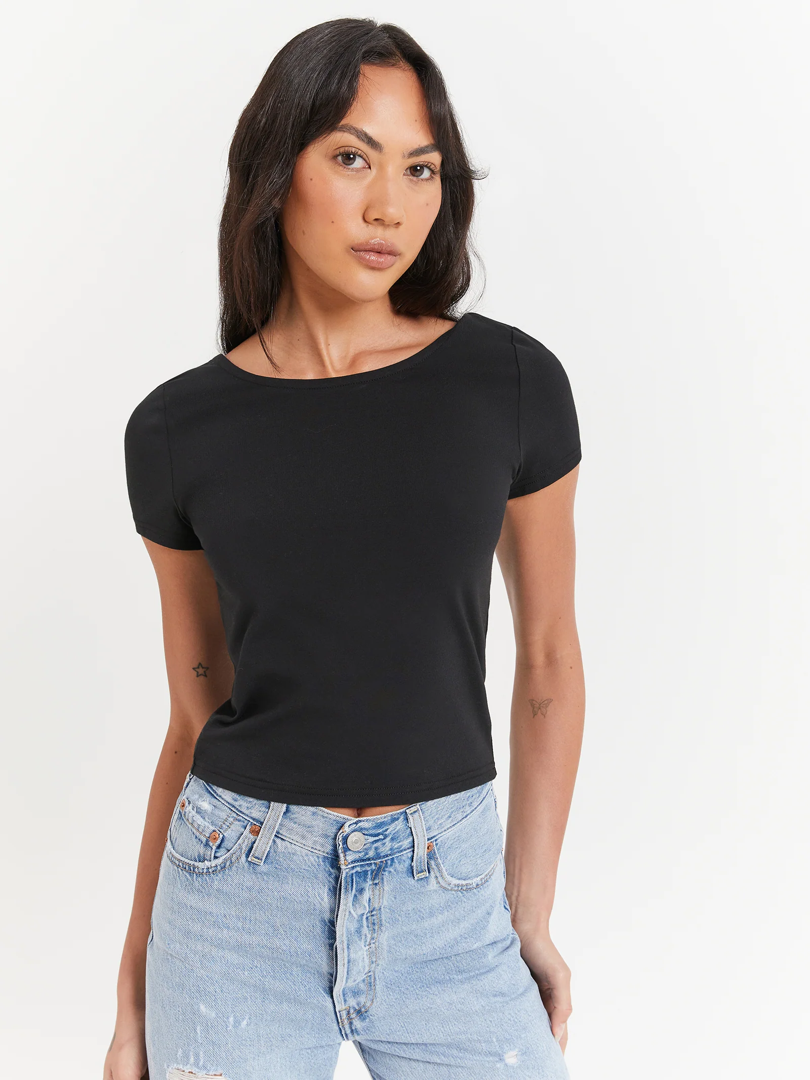 Allegra Scoop Back T-Shirt - Image 3
