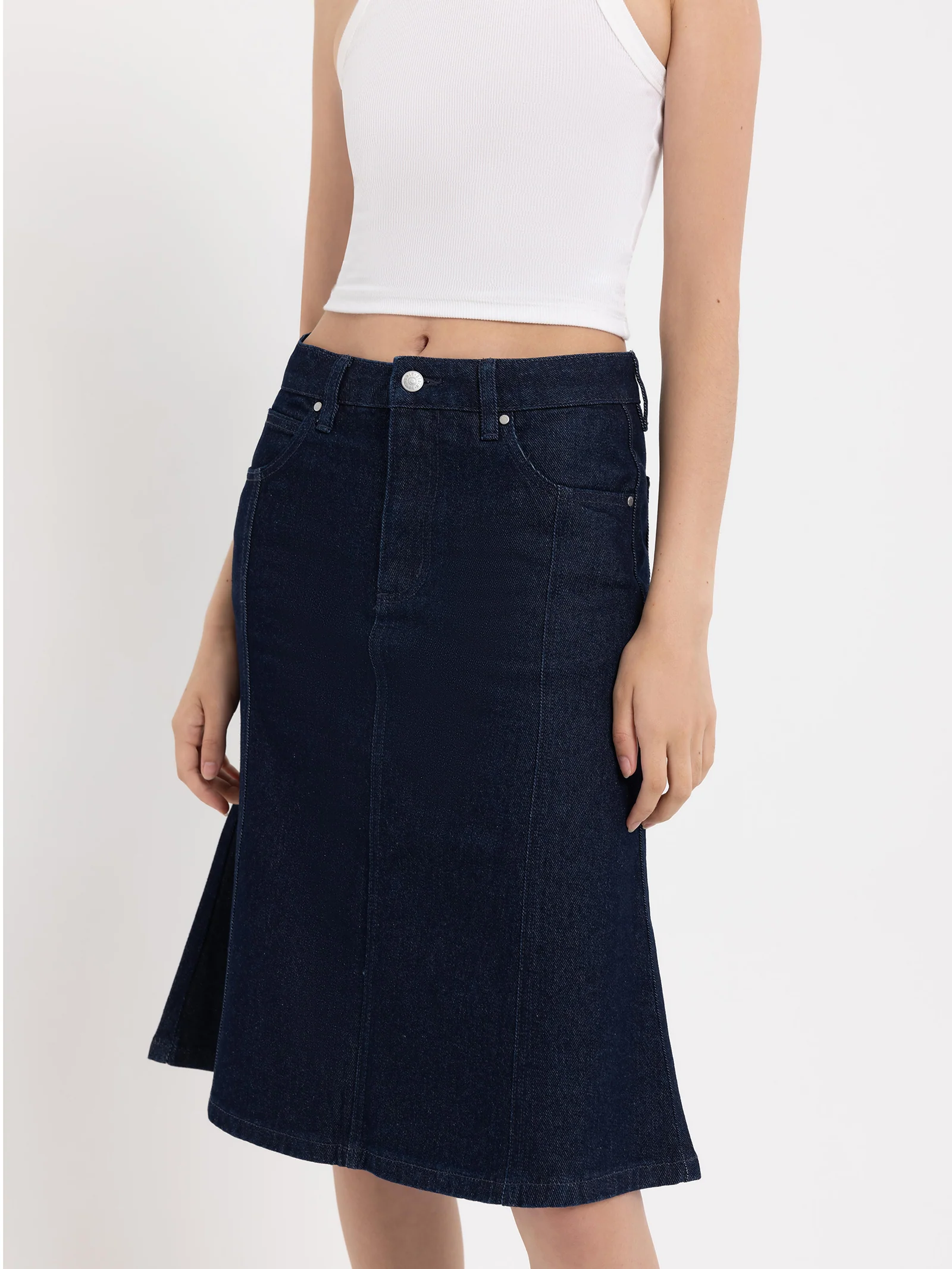 Alma Denim Midi Skirt - Image 3