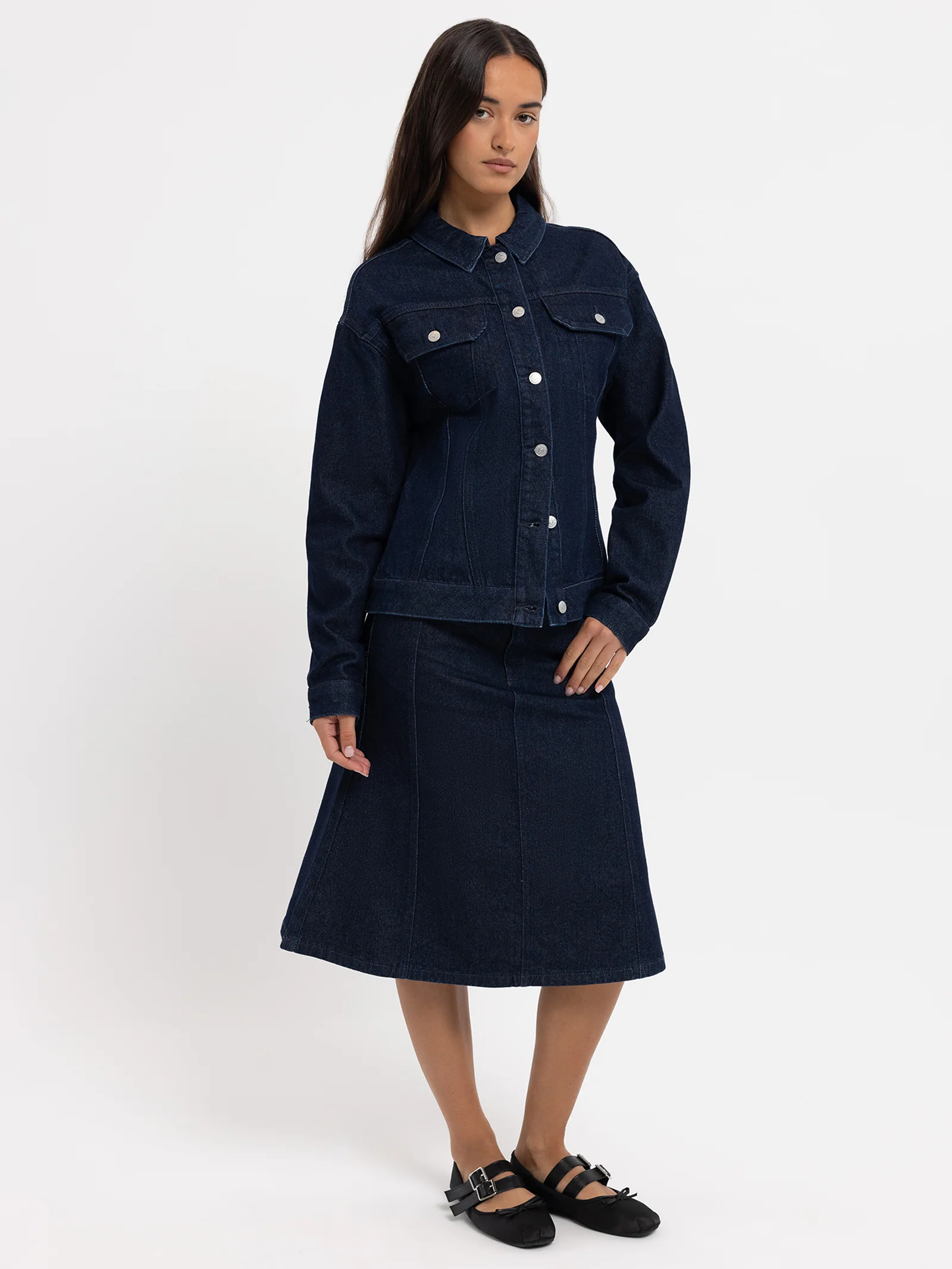 Alma Denim Midi Skirt - Image 4