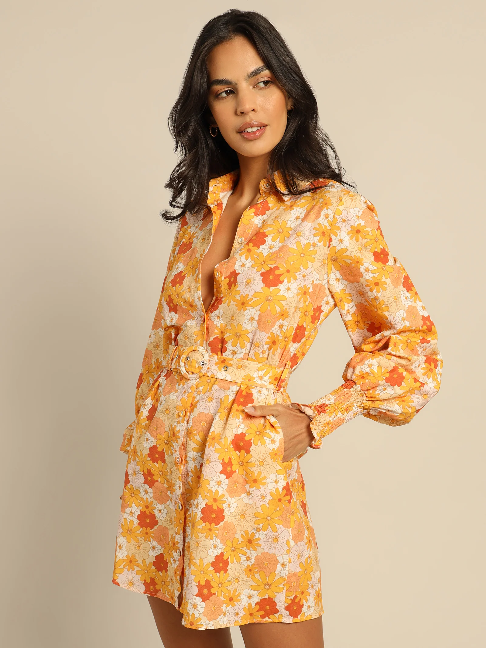 Amber Belted Shirt Dress - Image 4