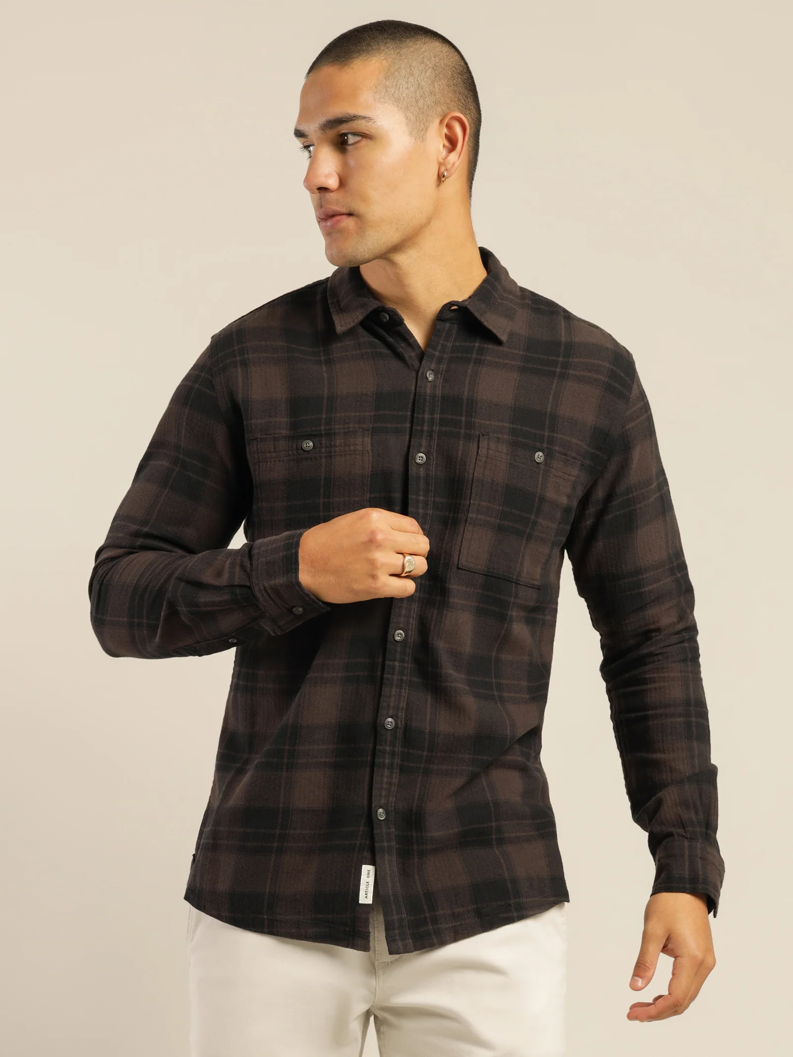 Anderson Plaid Long Sleeve Shirt - Image 3