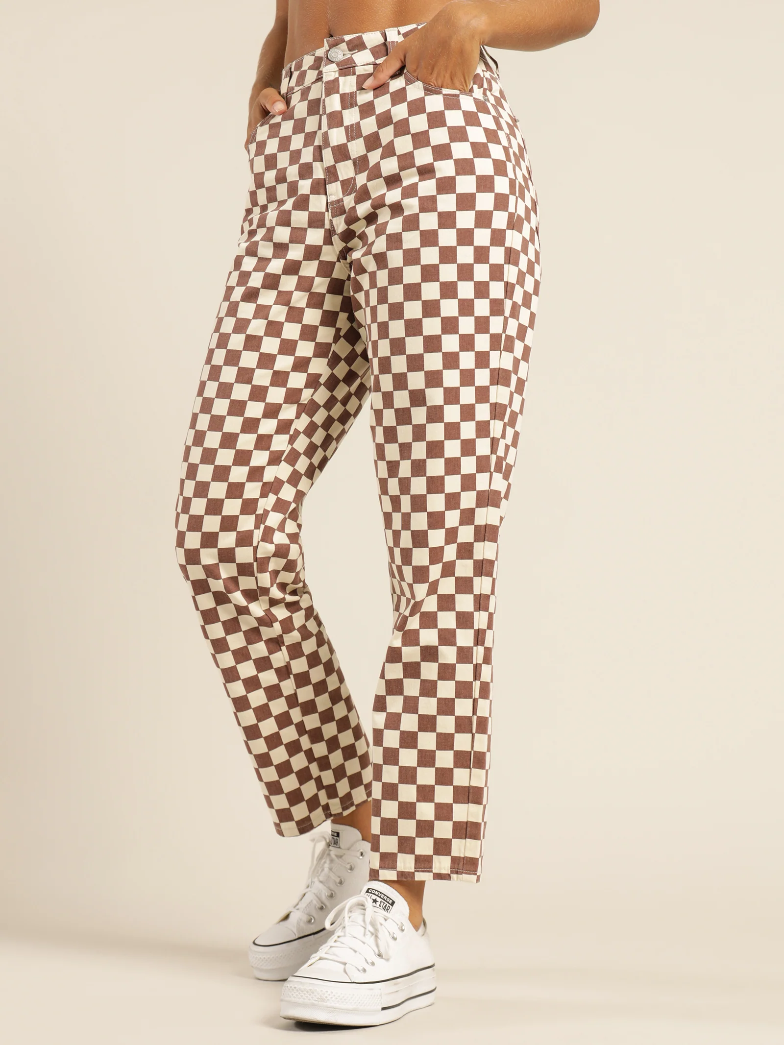 April Checkerboard Jeans - Image 3