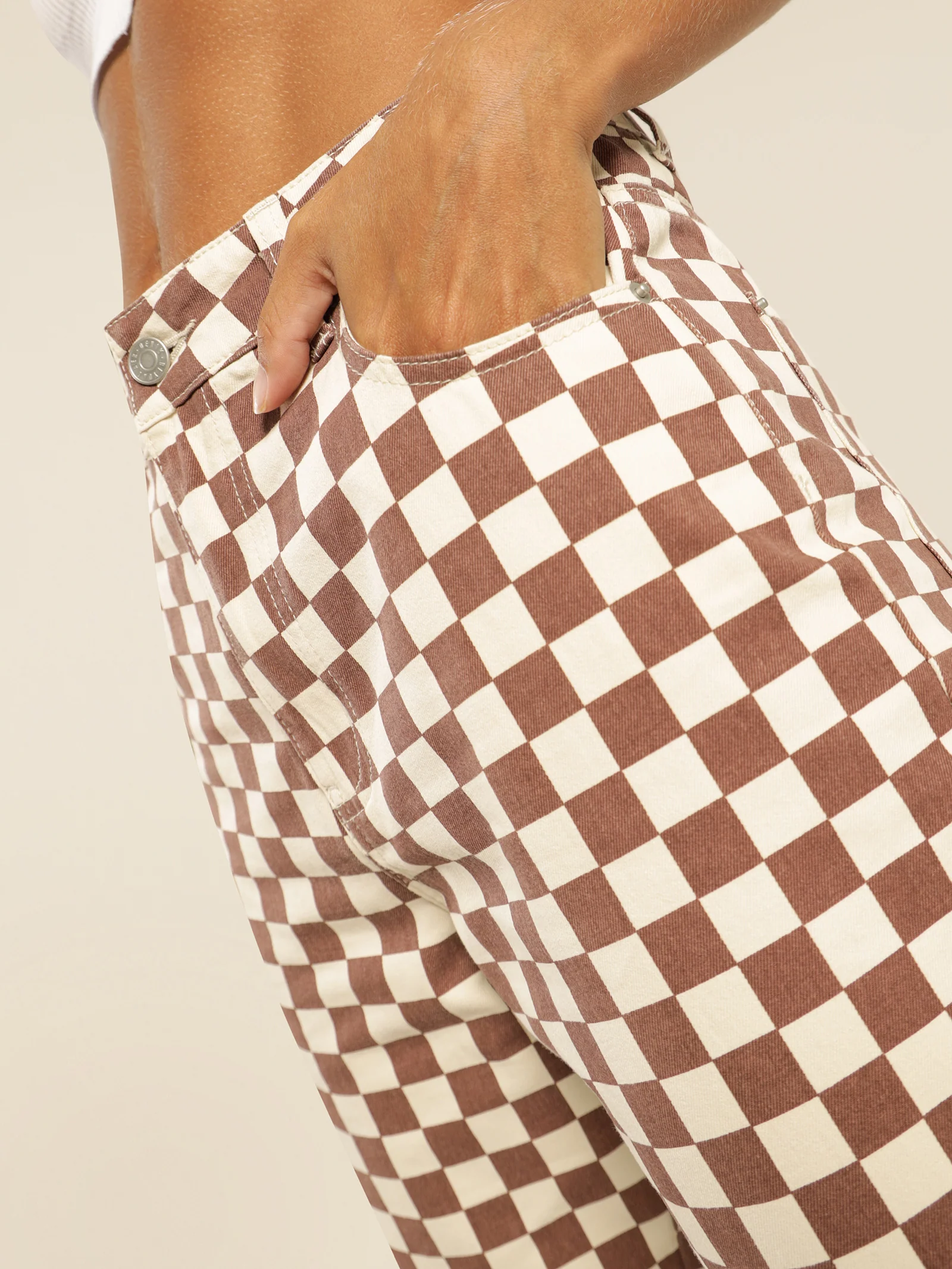 April Checkerboard Jeans - Image 5